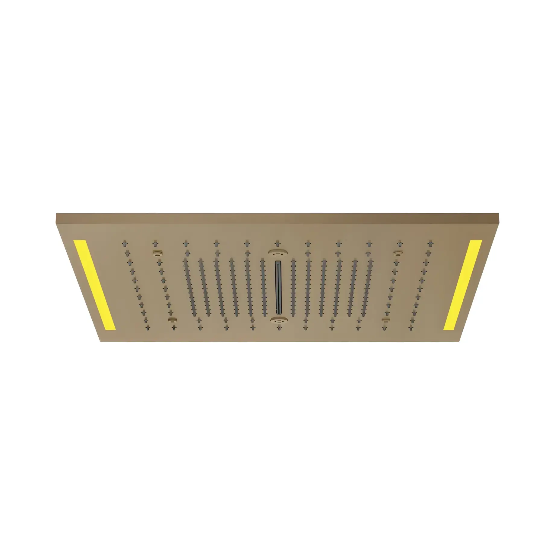 Верхній душ Colour Gessi 57977-791 + 57927-238 Deep Bronze Brushed PVD — вид на білому тлі