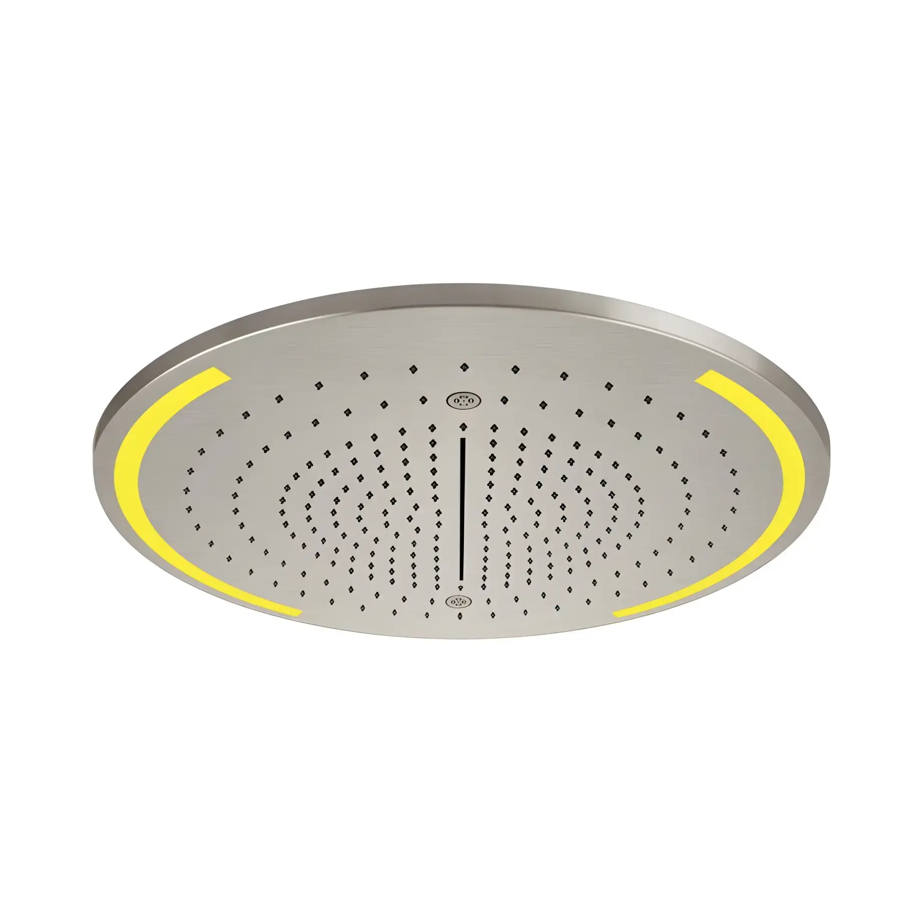 Верхній душ Colour Gessi 57980-239 + 57929-238 Steel Brushed — вид на білому тлі