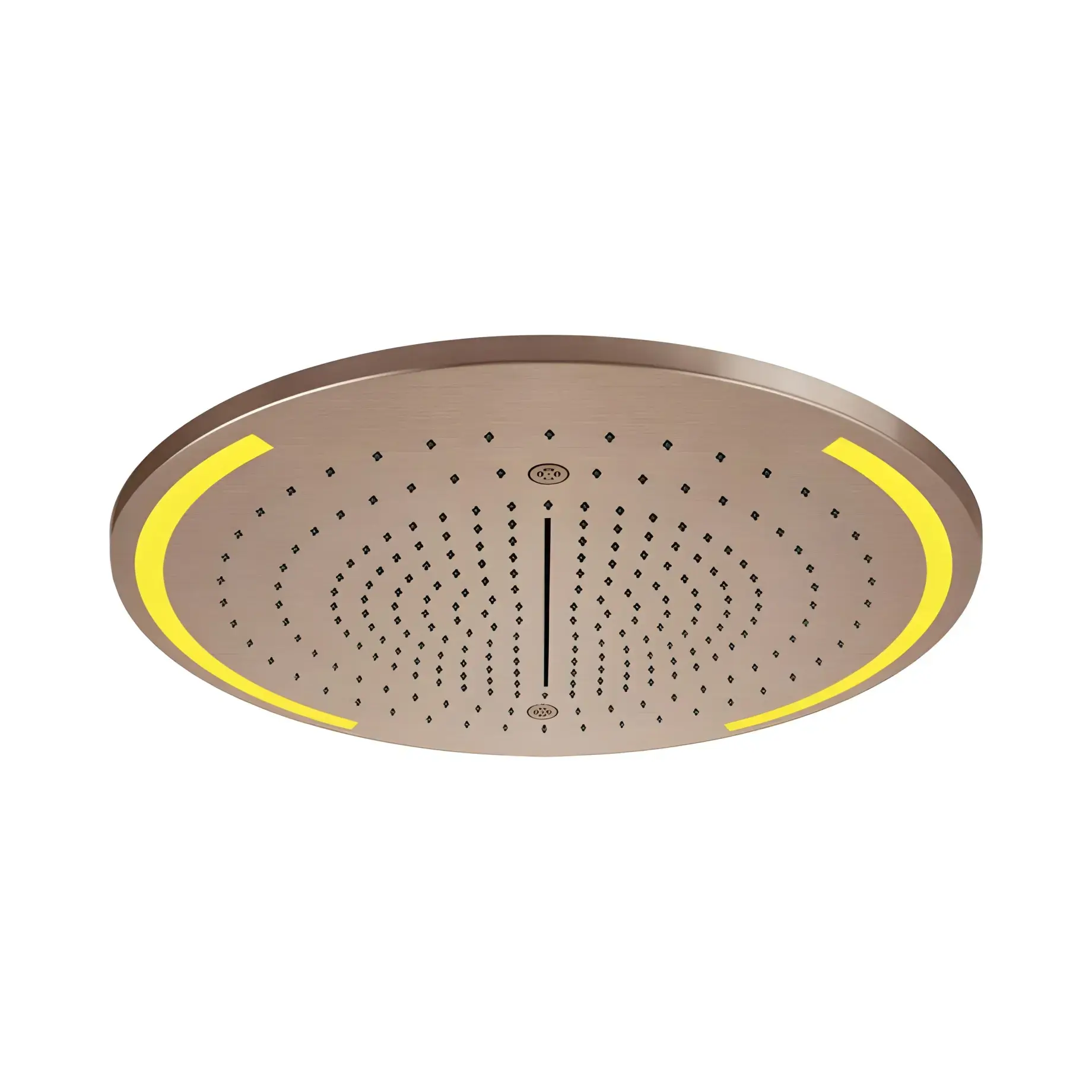 Верхній душ Colour Gessi 57980-708 + 57929-238 Copper Brushed PVD — вид на білому тлі
