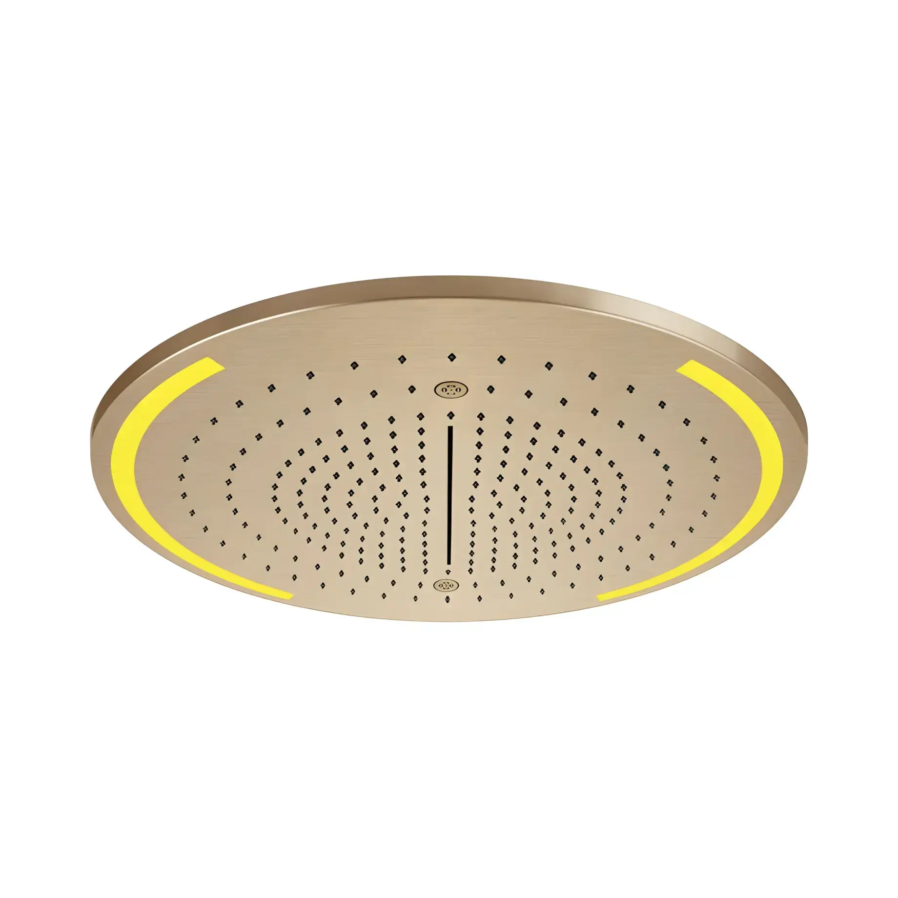Верхній душ Colour Gessi 57980-726 + 57929-238 Warm Bronze Brushed PVD — вид на білому тлі