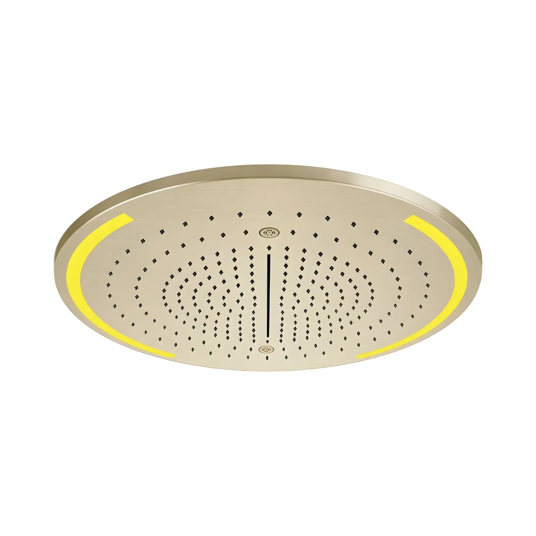 Верхній душ Colour Gessi 57980-727 + 57929-238 Brass Brushed PVD — вид на білому тлі
