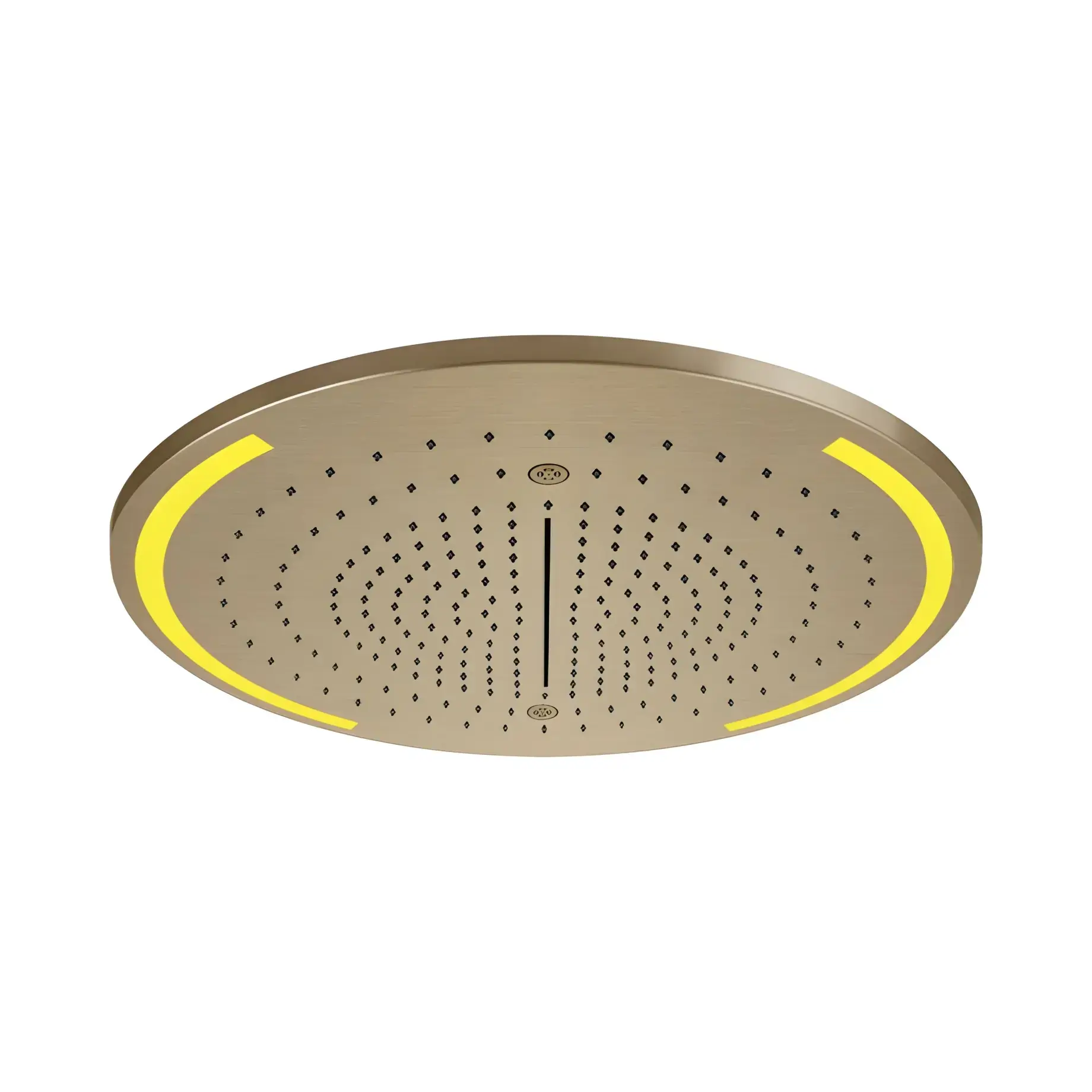 Верхній душ Colour Gessi 57980-791 + 57929-238 Deep Bronze Brushed PVD — вид на білому тлі