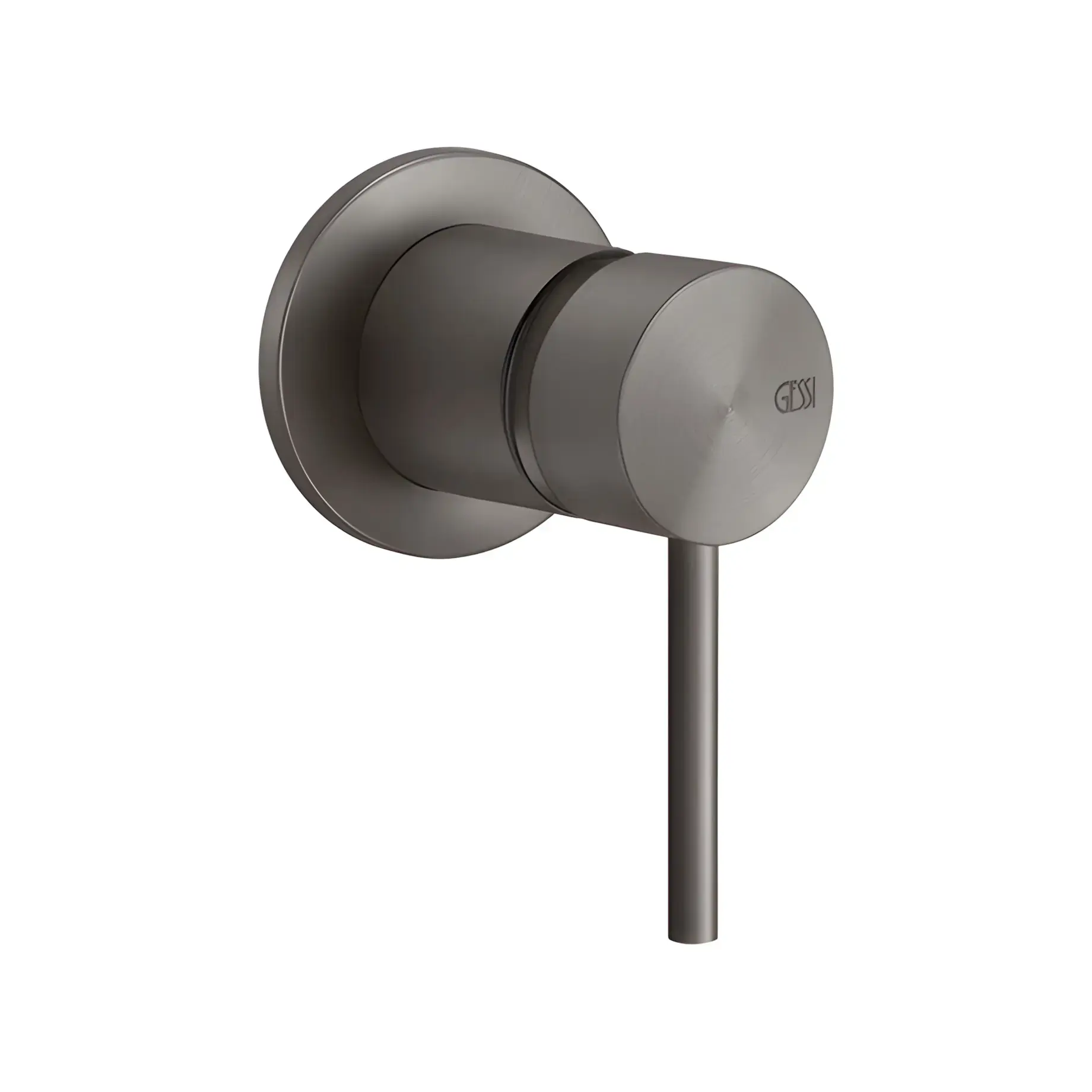 Змішувач для душу 316 Flessa Gessi 54019-707 BLACK METAL BR. PVD — вид на білому тлі