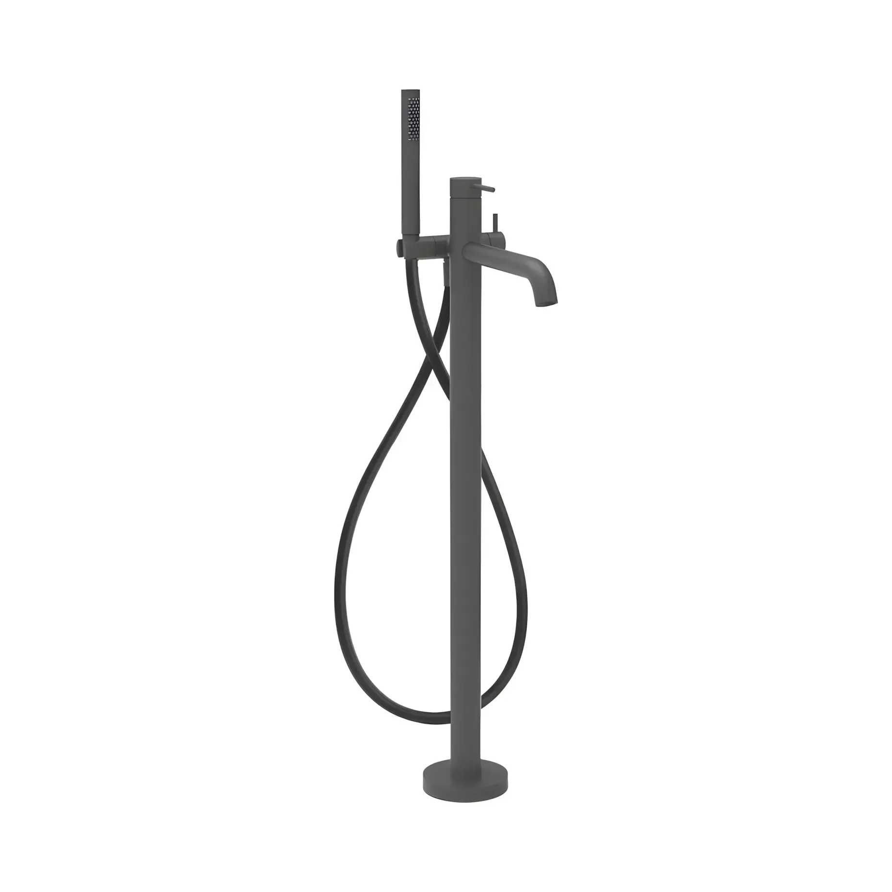 Смеситель для ванны Gessi316 Производитель 54028-299 Matte Black — вид спереди