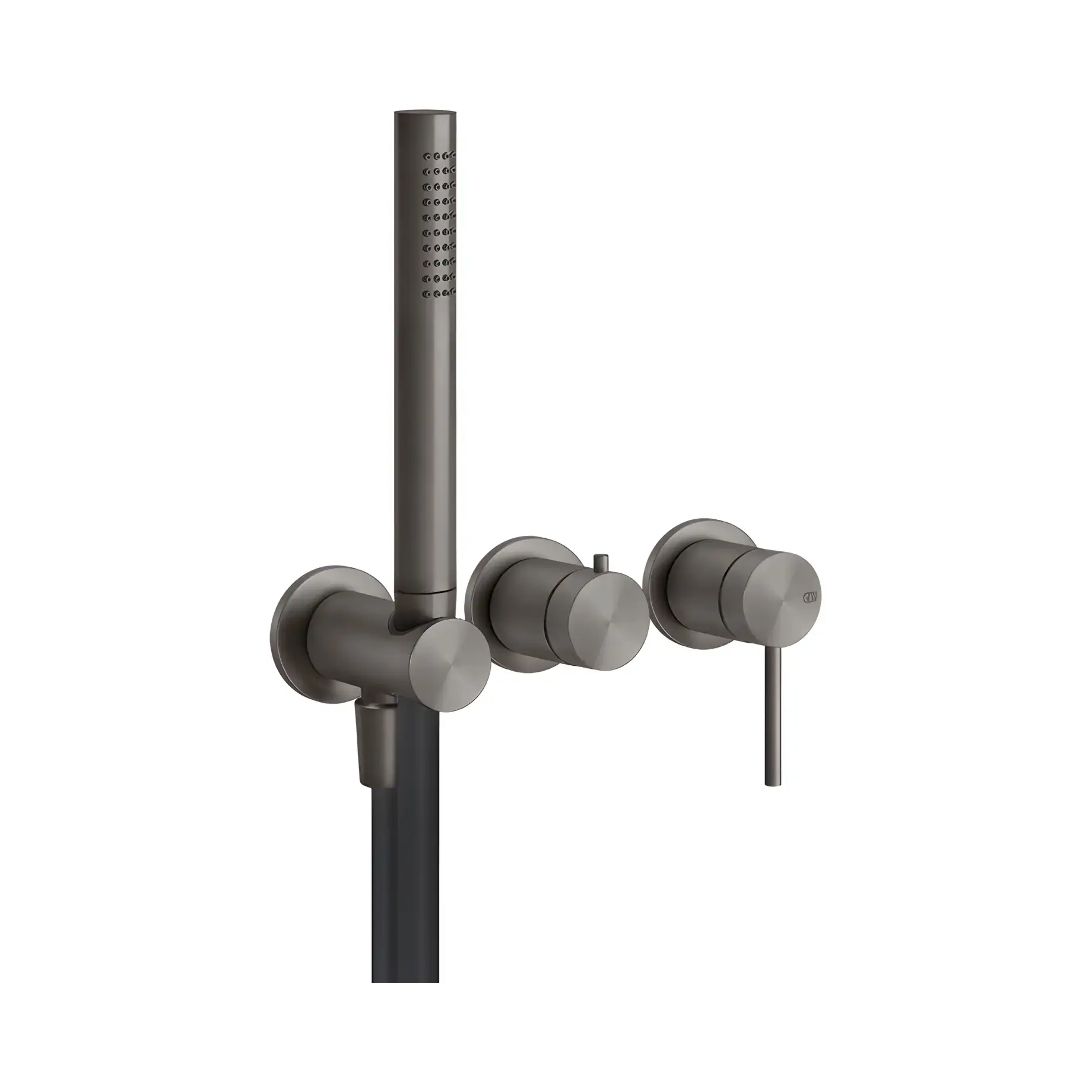 Змішувач для ванни Gessi316 Виробник 54039-707 BLACK METAL BR. PVD — вид спереду