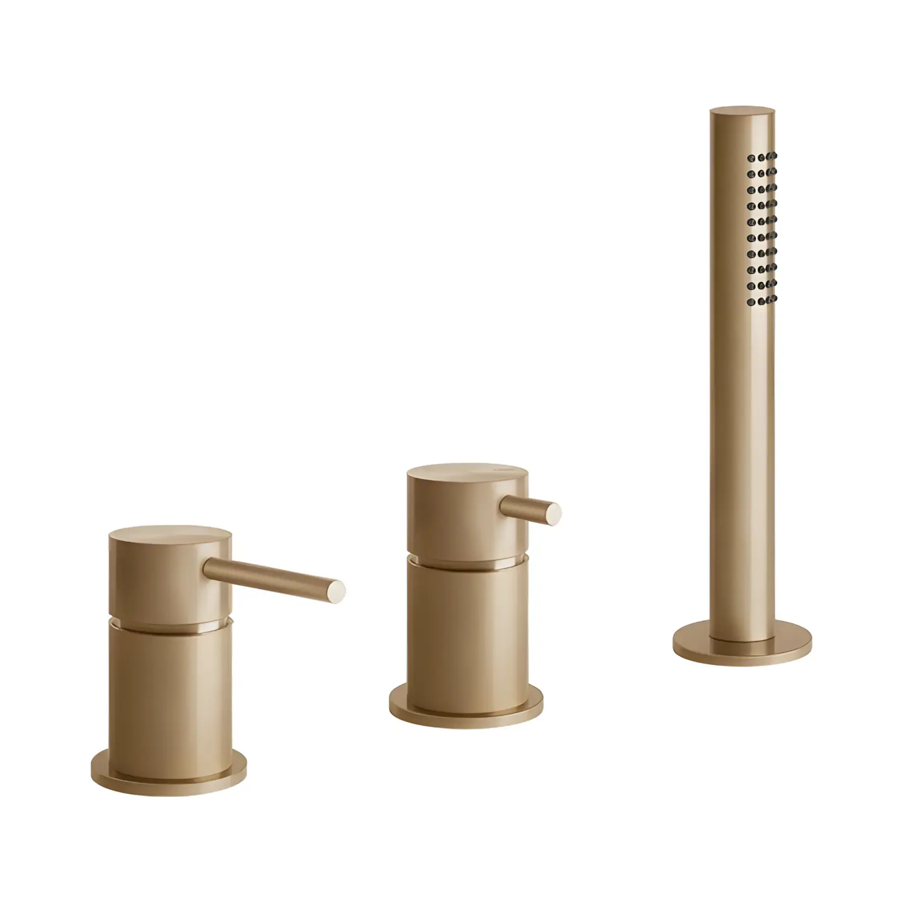 Змішувач для ванни Gessi316 Виробник 54043-726 Warm Bronze Br. PVD — вид спереду