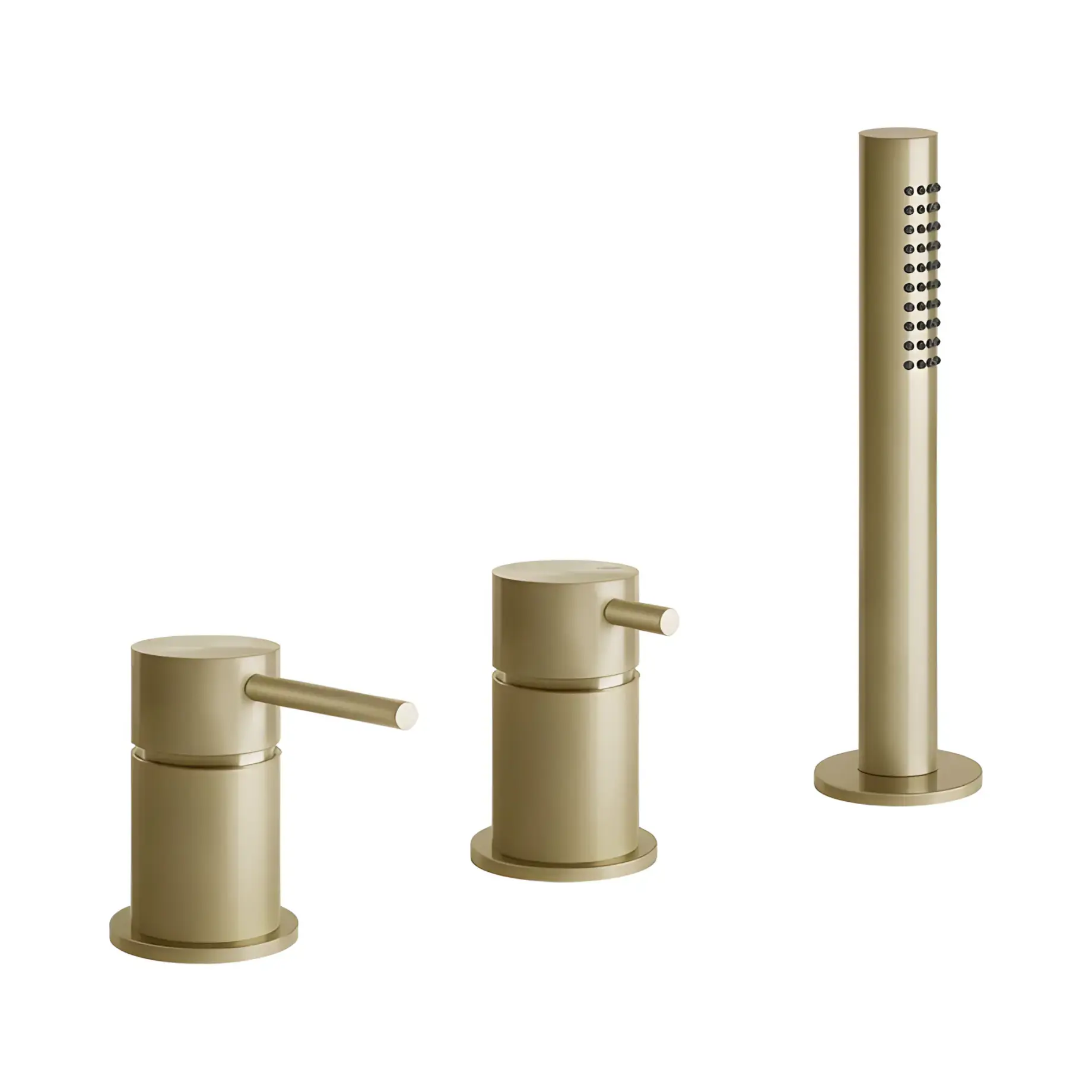 Змішувач для ванни Gessi316 Виробник 54043-727 Brass Brushed PVD — вид спереду