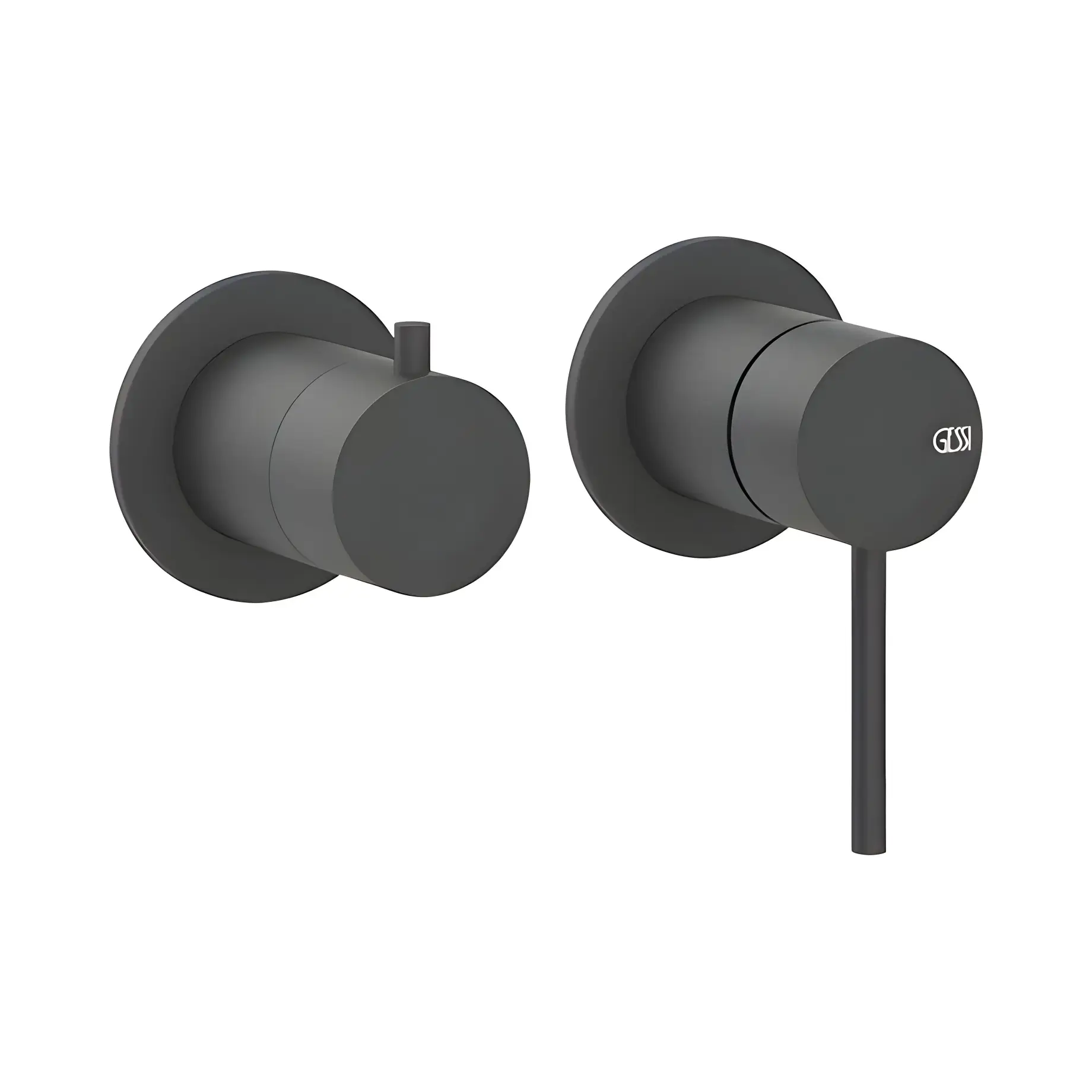 Змішувач для душу Gessi316 Gessi 54077-299 Matte Black — вид на білому тлі