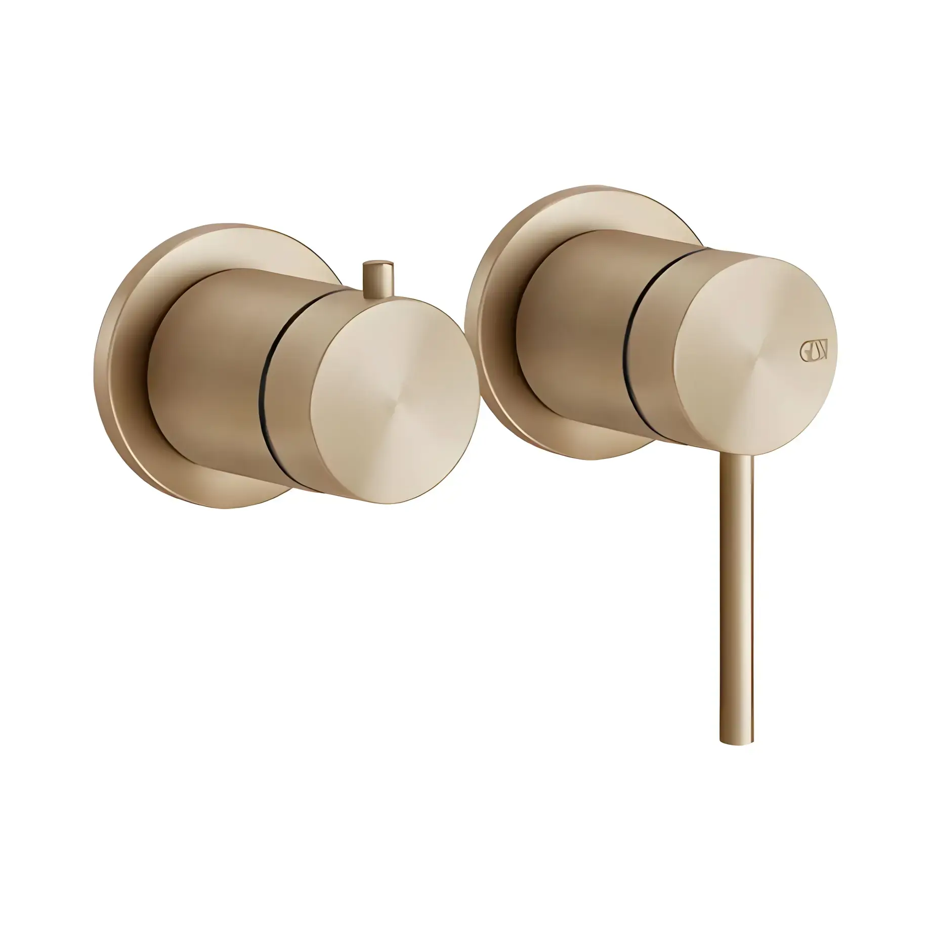 Змішувач для душу Gessi316 Виробник 54077-726 Warm Bronze Br. PVD — вид спереду