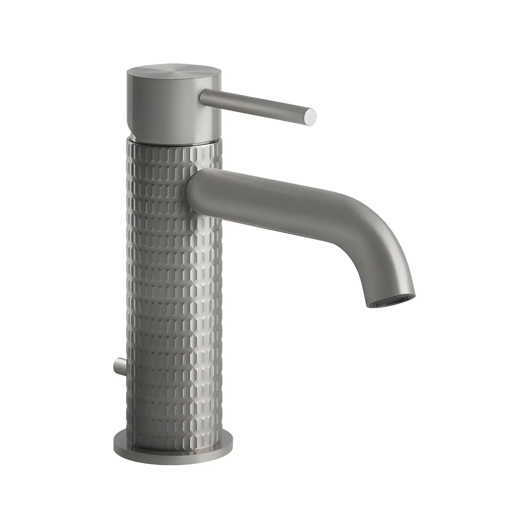 Змішувач для раковини Gessi316 Gessi 54201-239 Steel Brushed — вид на білому тлі