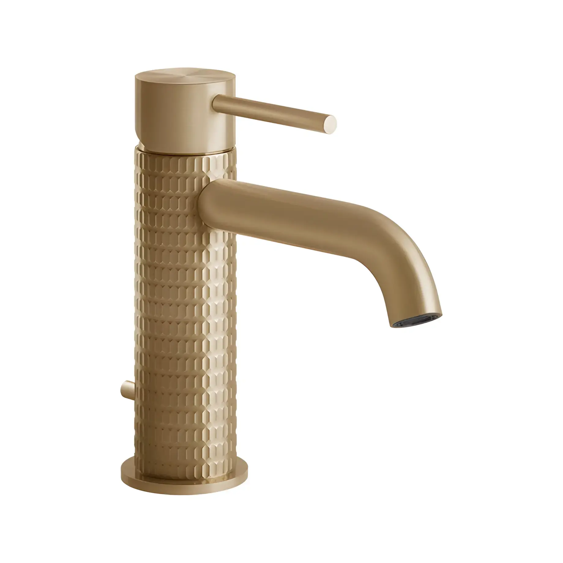 Змішувач для раковини Gessi316 Виробник 54201-726 Warm Bronze Br. PVD — вид спереду