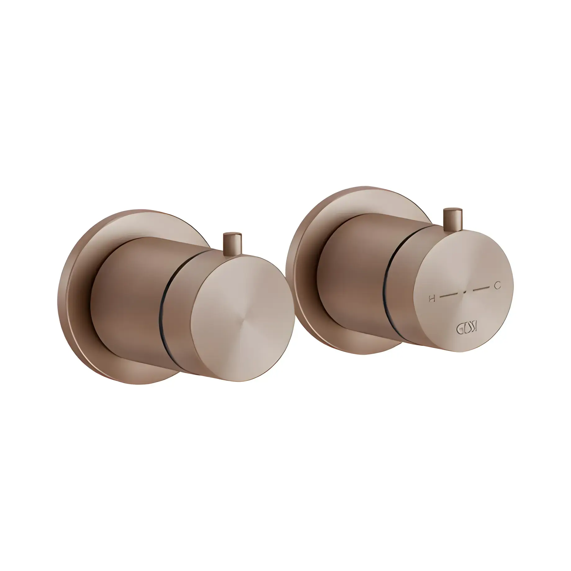 Змішувач для душу Gessi316 Виробник 54234-708 Copper Brushed PVD — вид спереду