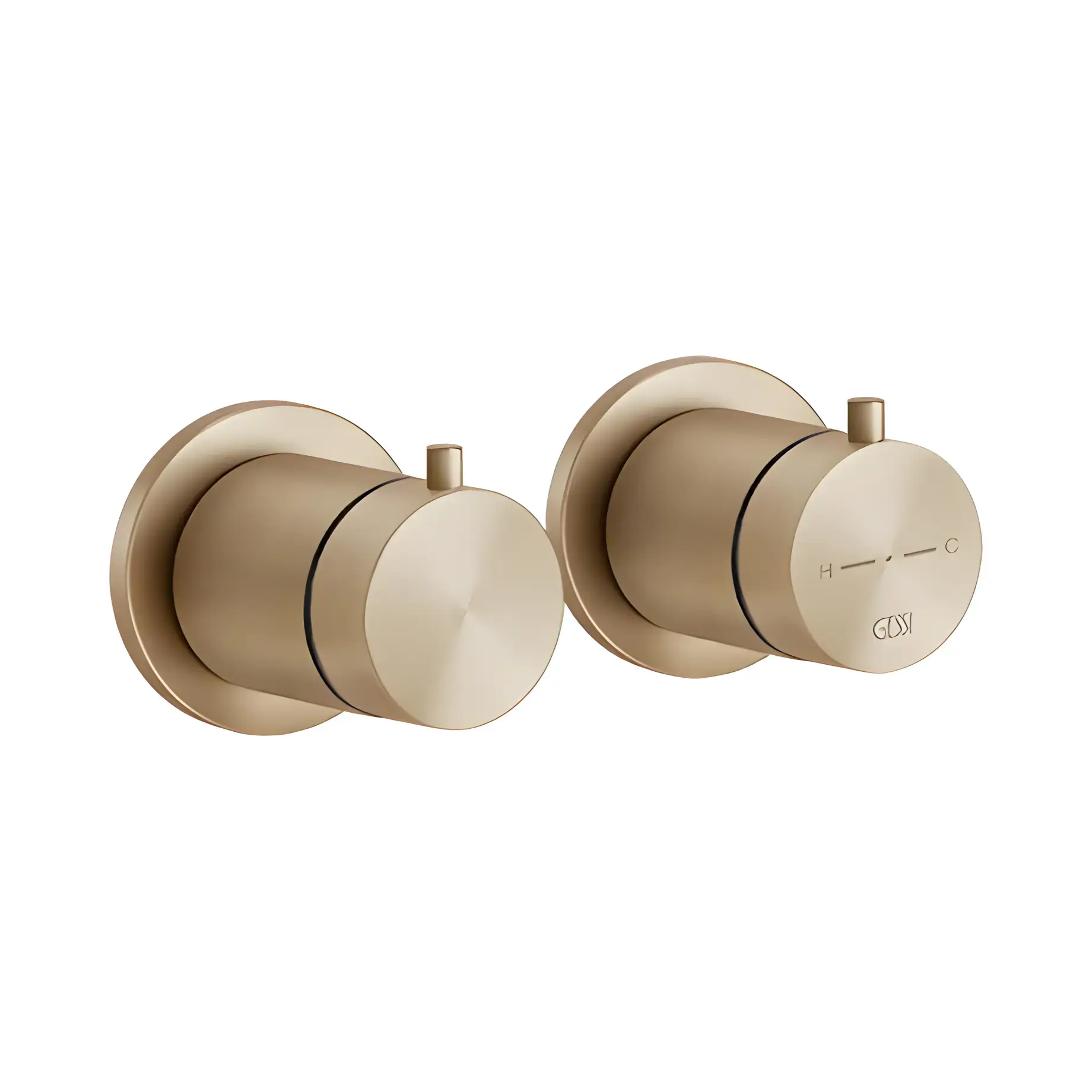 Змішувач для душу Gessi316 Виробник 54236-726 Warm Bronze Br. PVD — вид спереду