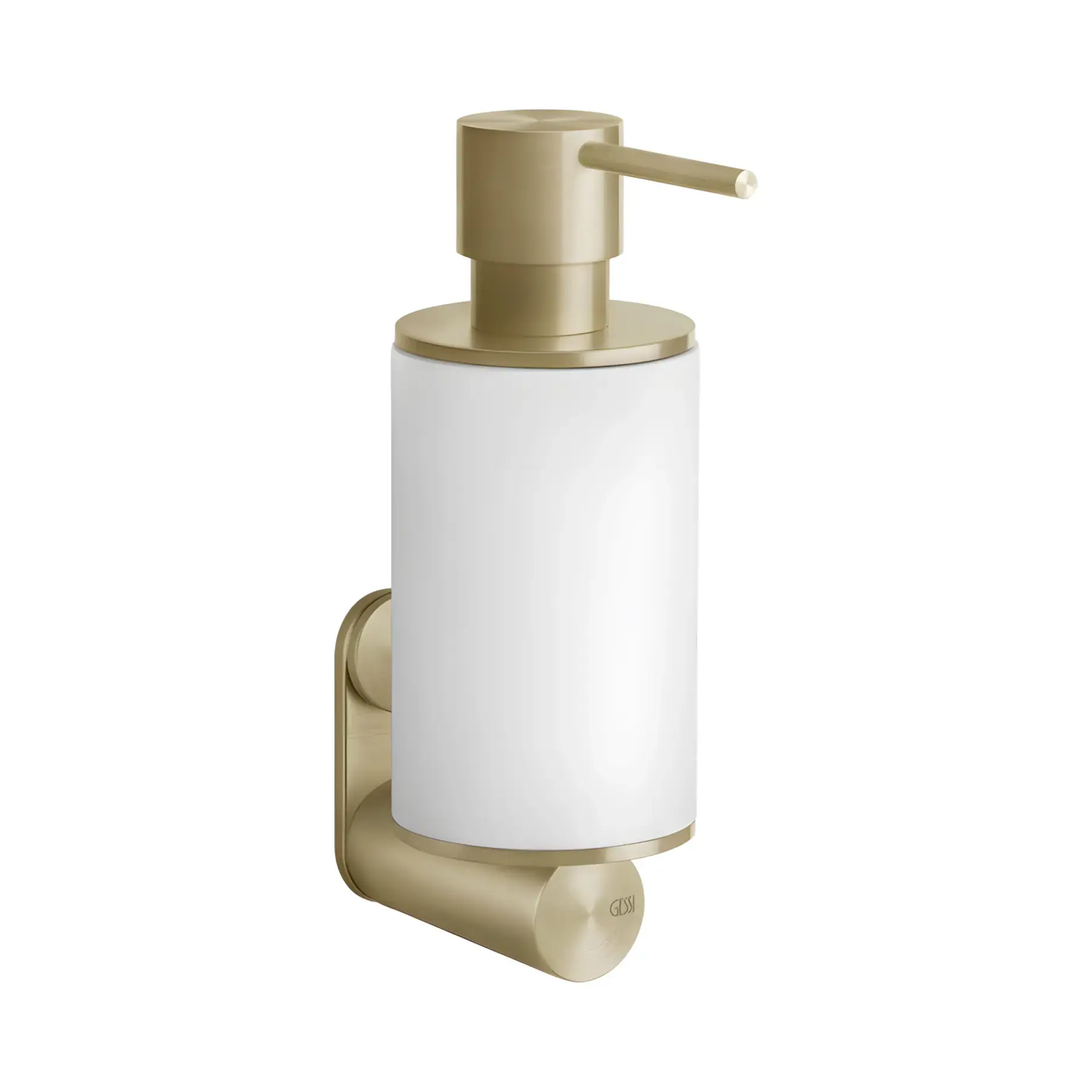 Дозатор для рідкого мила Gessi316 Виробник 54713-727 Brass Brushed PVD — вид спереду