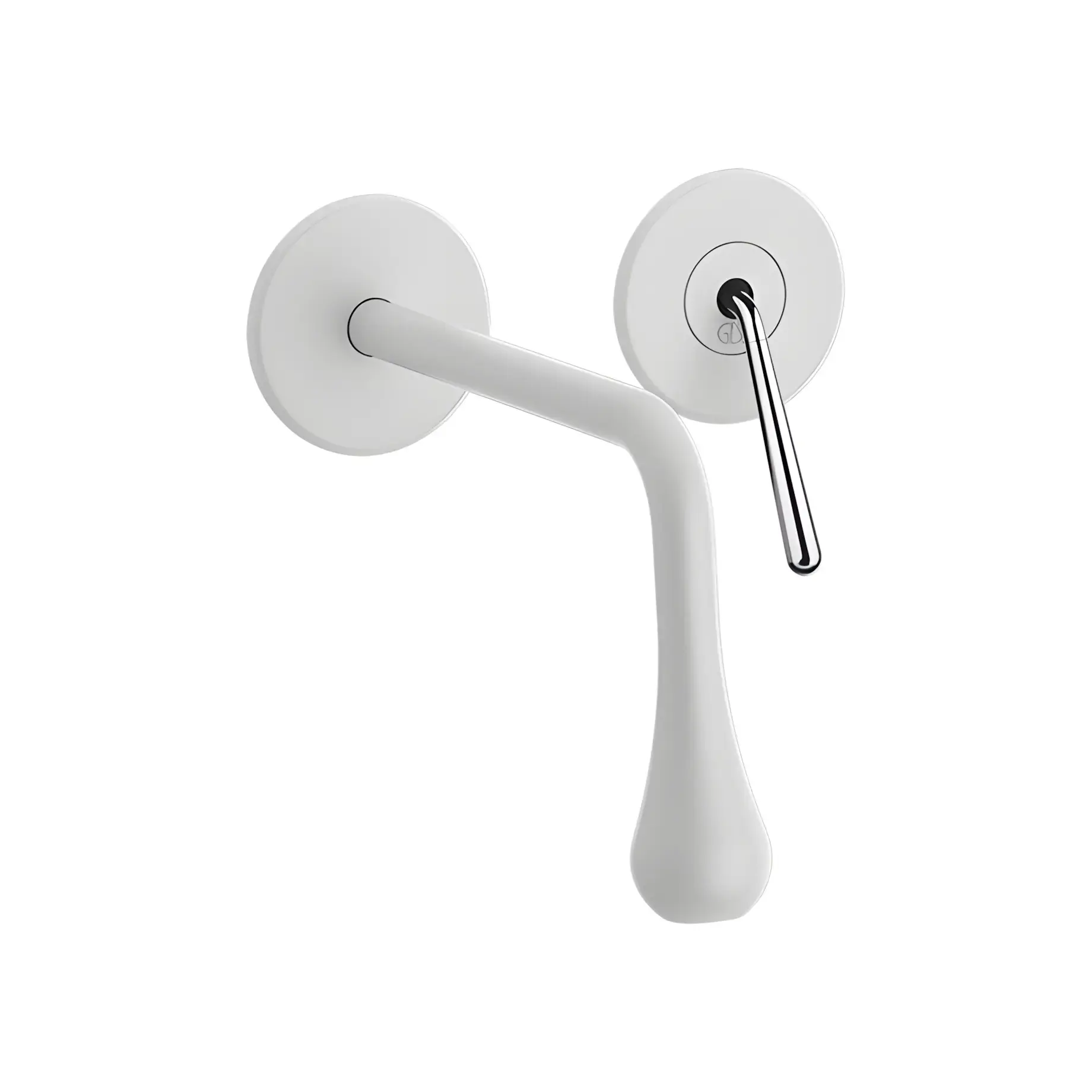 Змішувач для раковини Goccia Gessi 33084-279 Matte White — вид на білому тлі