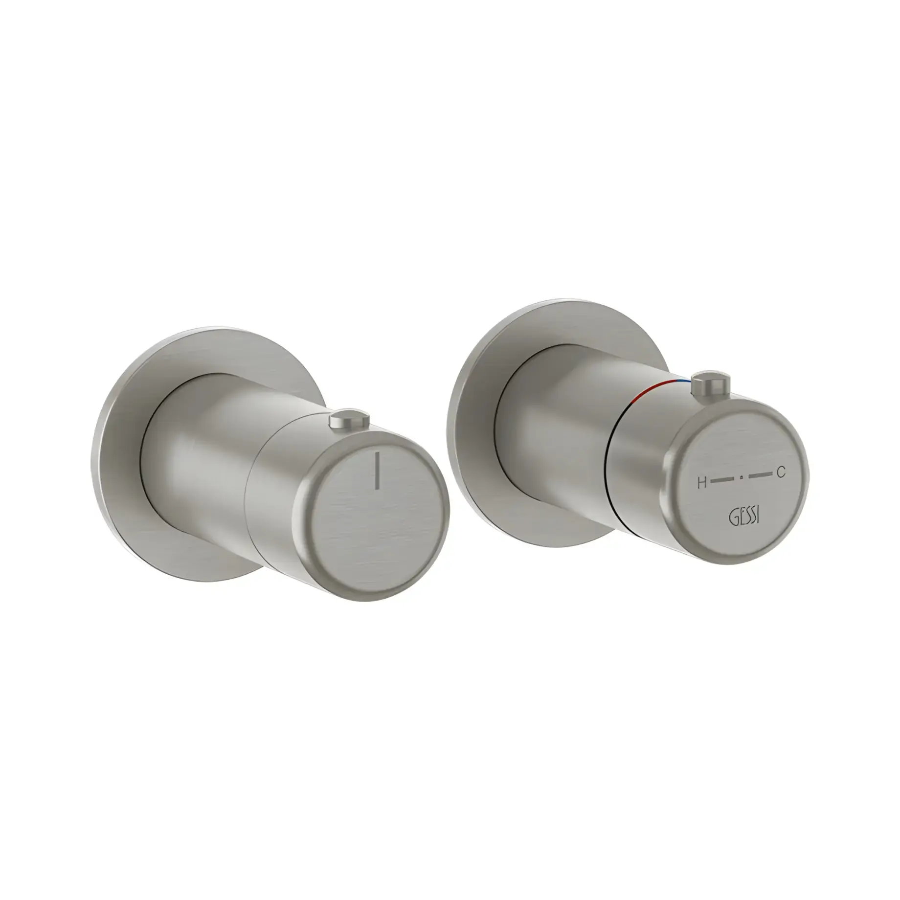 Змішувач для душу Goccia Виробник 33134-147 CHROME BRUSHED — вид спереду