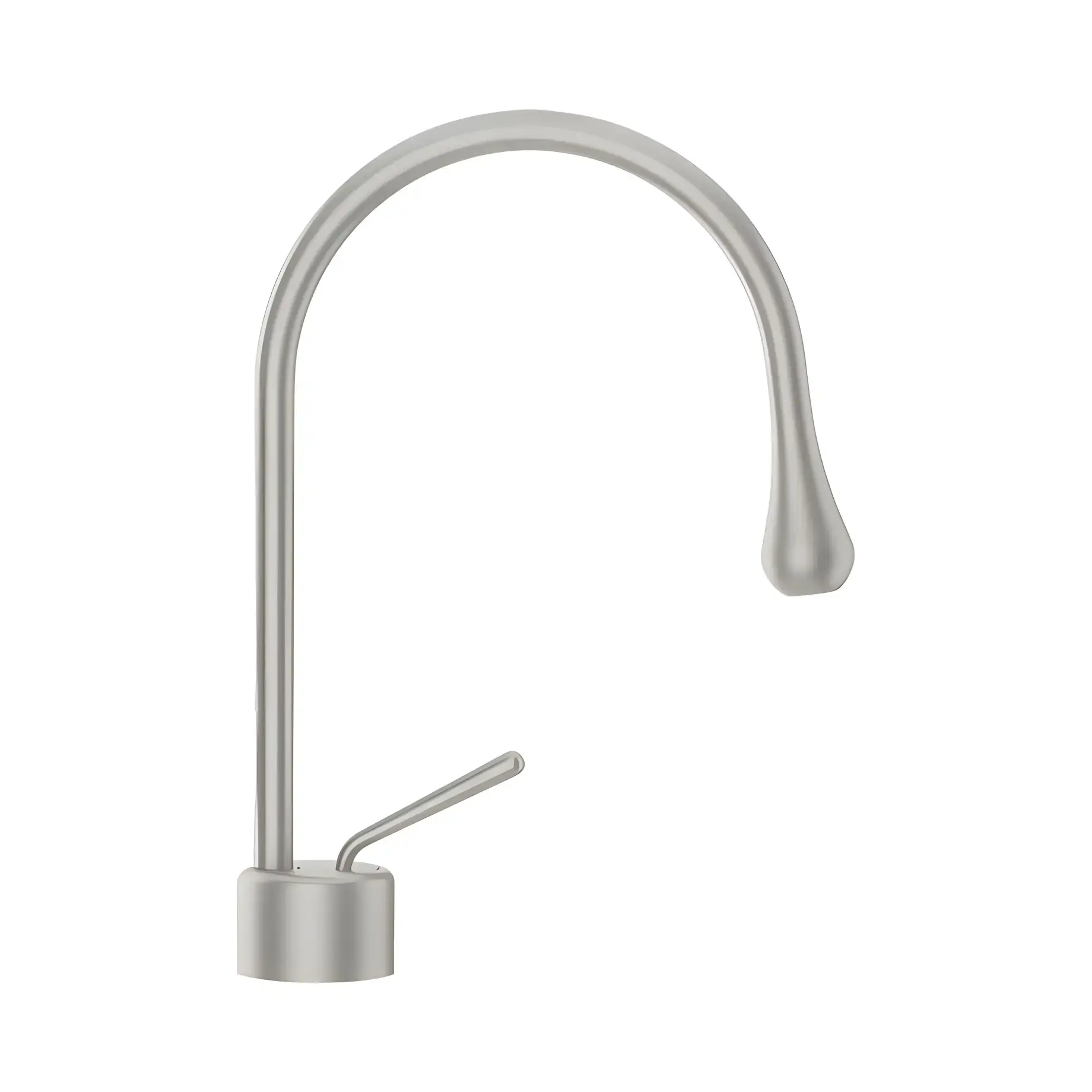 Змішувач для раковини Goccia Gessi 33601-147 CHROME BRUSHED — вид на білому тлі