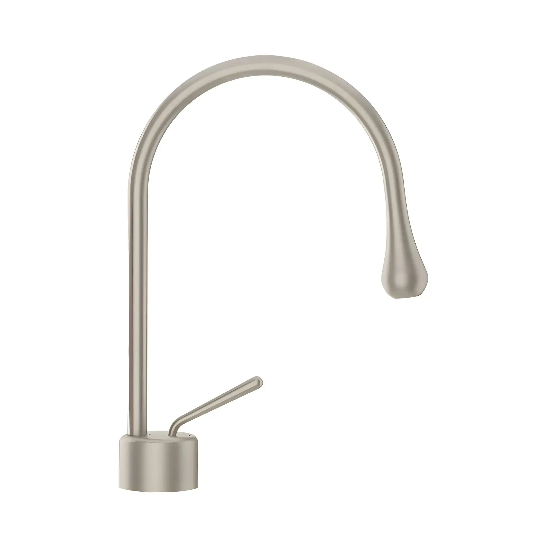 Змішувач для раковини Goccia Gessi 33601-149 Finox Brushed Nickel — вид на білому тлі