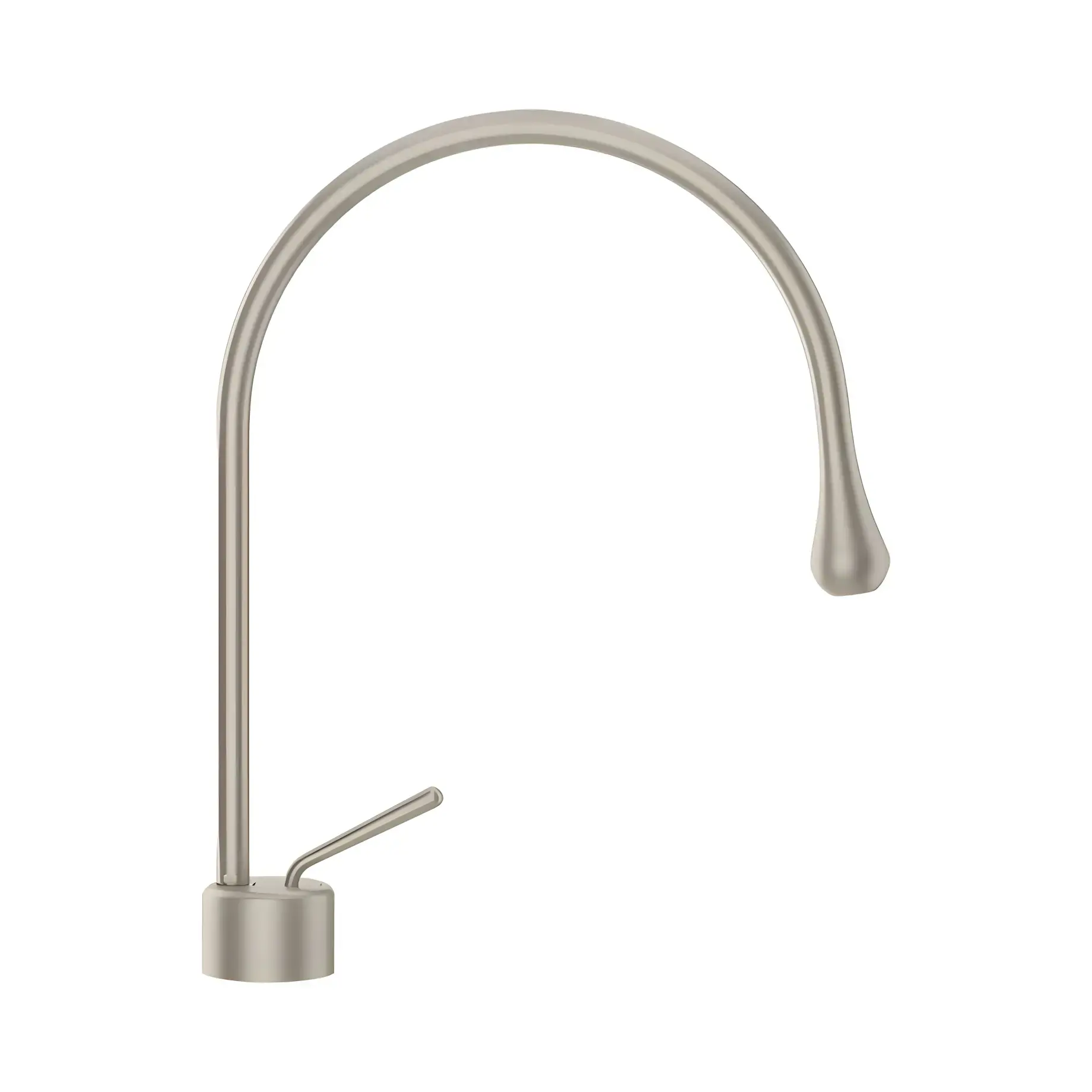 Змішувач для раковини Goccia Gessi 33602-149 Finox Brushed Nickel — вид на білому тлі