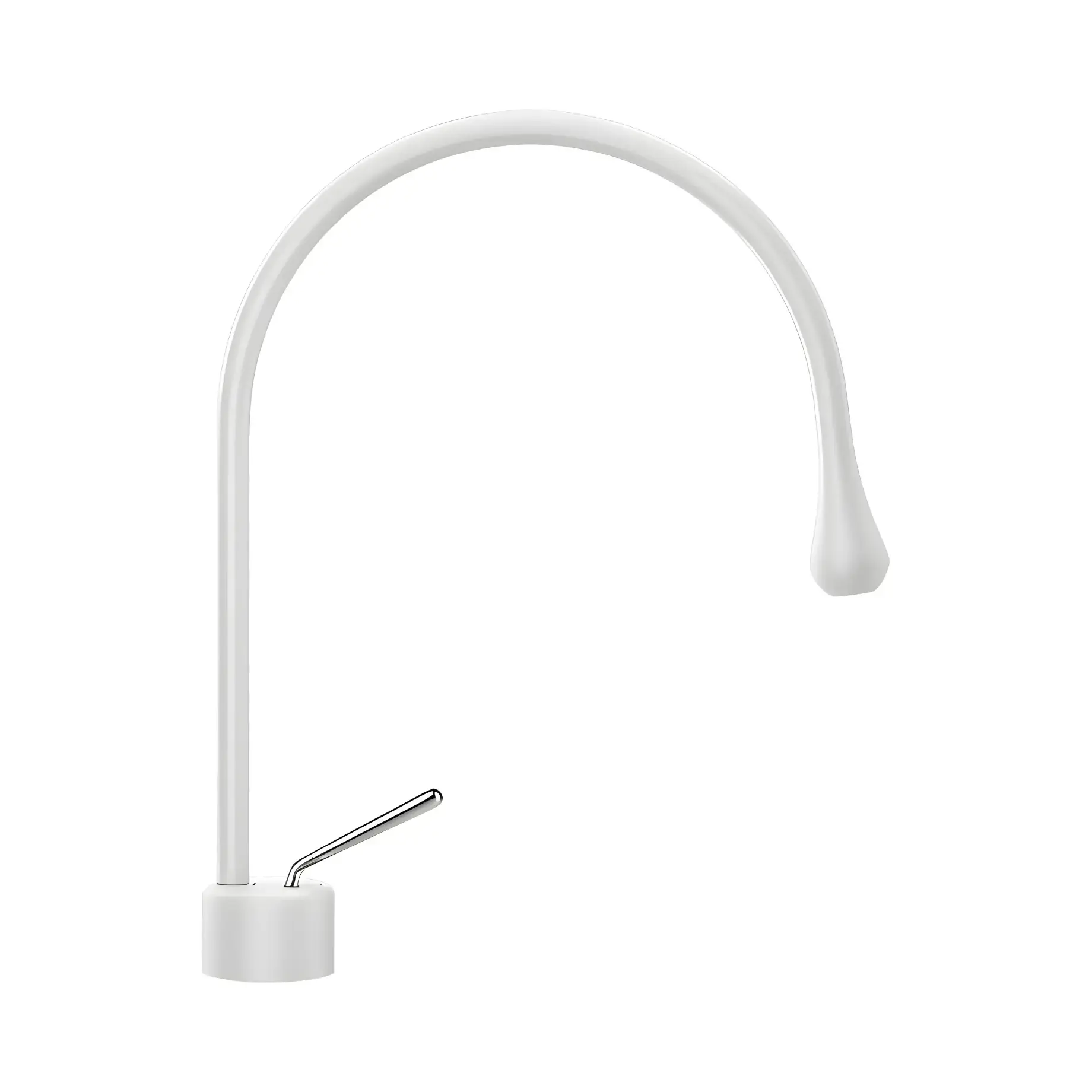 Змішувач для раковини Goccia Gessi 33602-279 Matte White — вид на білому тлі