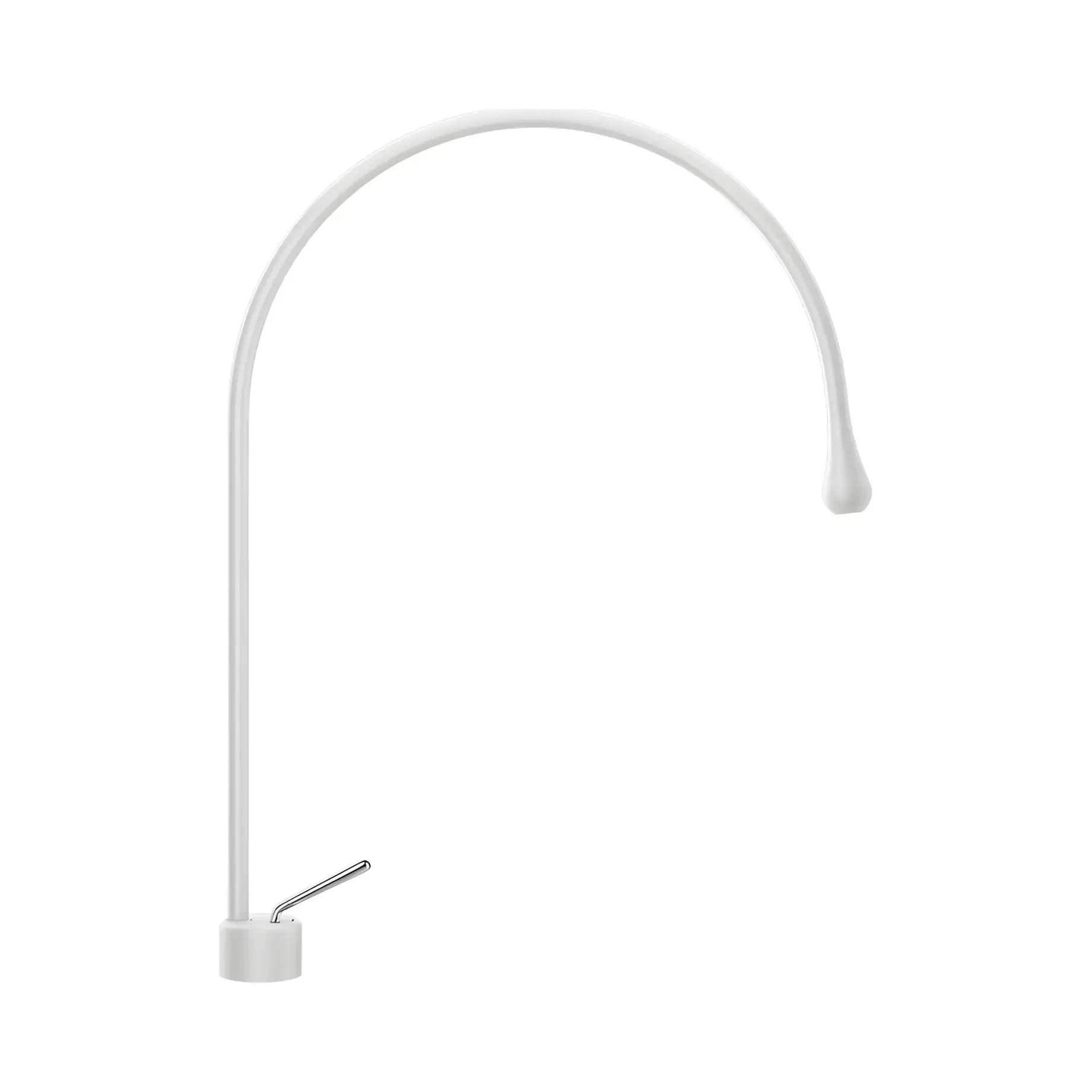 Змішувач для раковини Goccia Gessi 33603-279 Matte White — вид на білому тлі