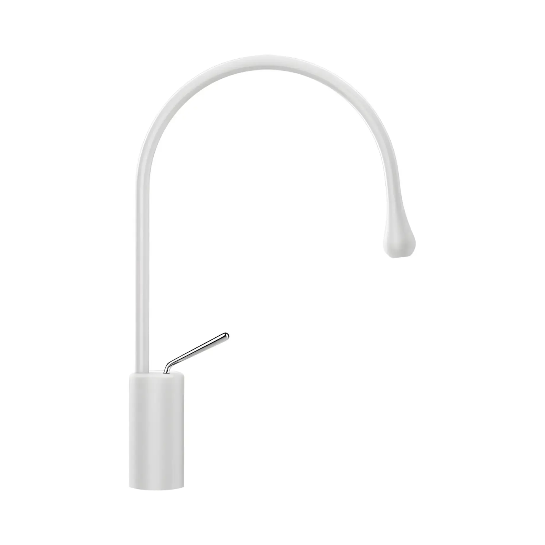 Змішувач для раковини Goccia Gessi 33605-279 Matte White — вид на білому тлі