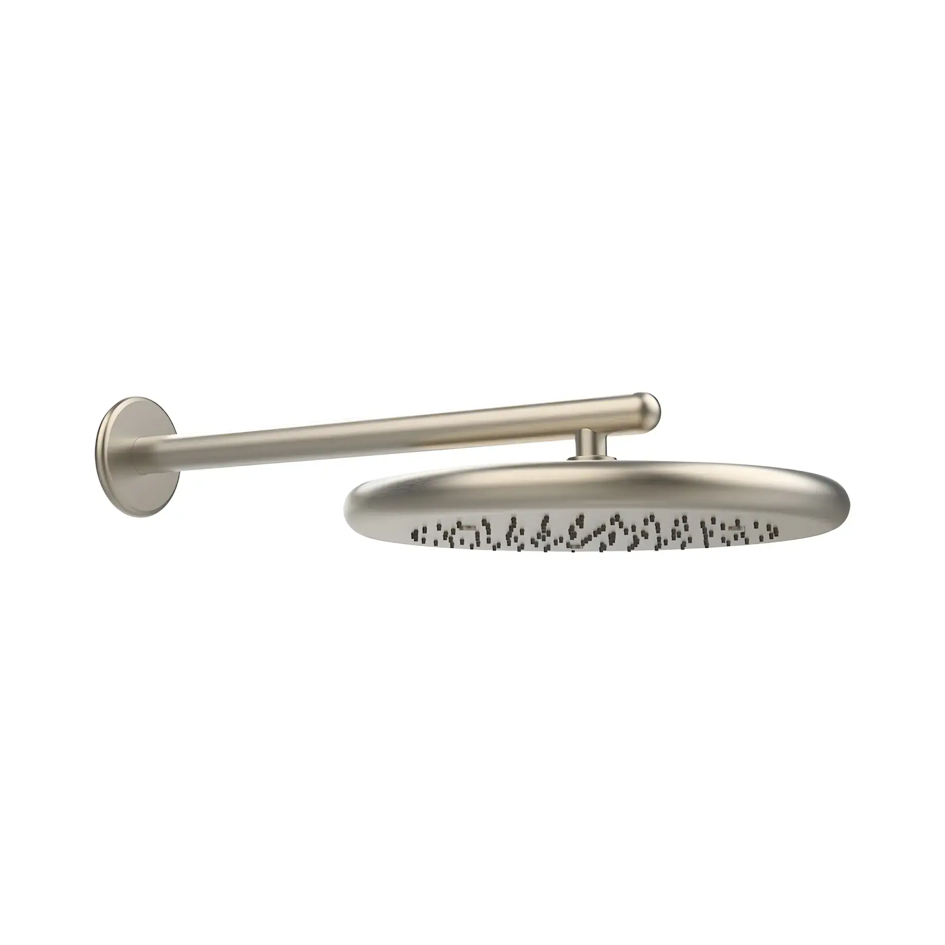 Верхній душ Goccia Gessi 33756-149 Finox Brushed Nickel — вид на білому тлі