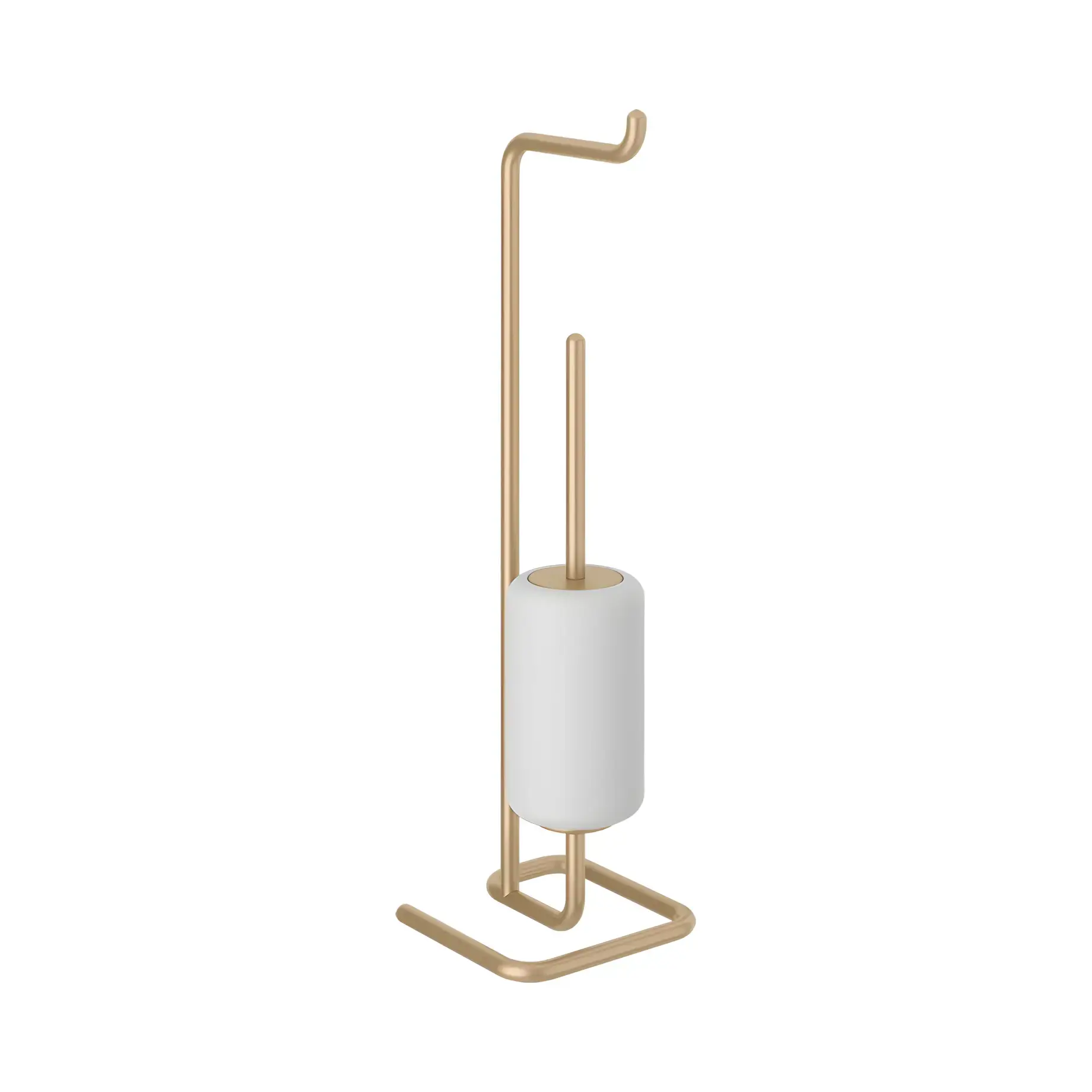 Стійка з йоржиком та тримачем паперу Goccia Виробник 38067-726 Warm Bronze Br. PVD — вид спереду