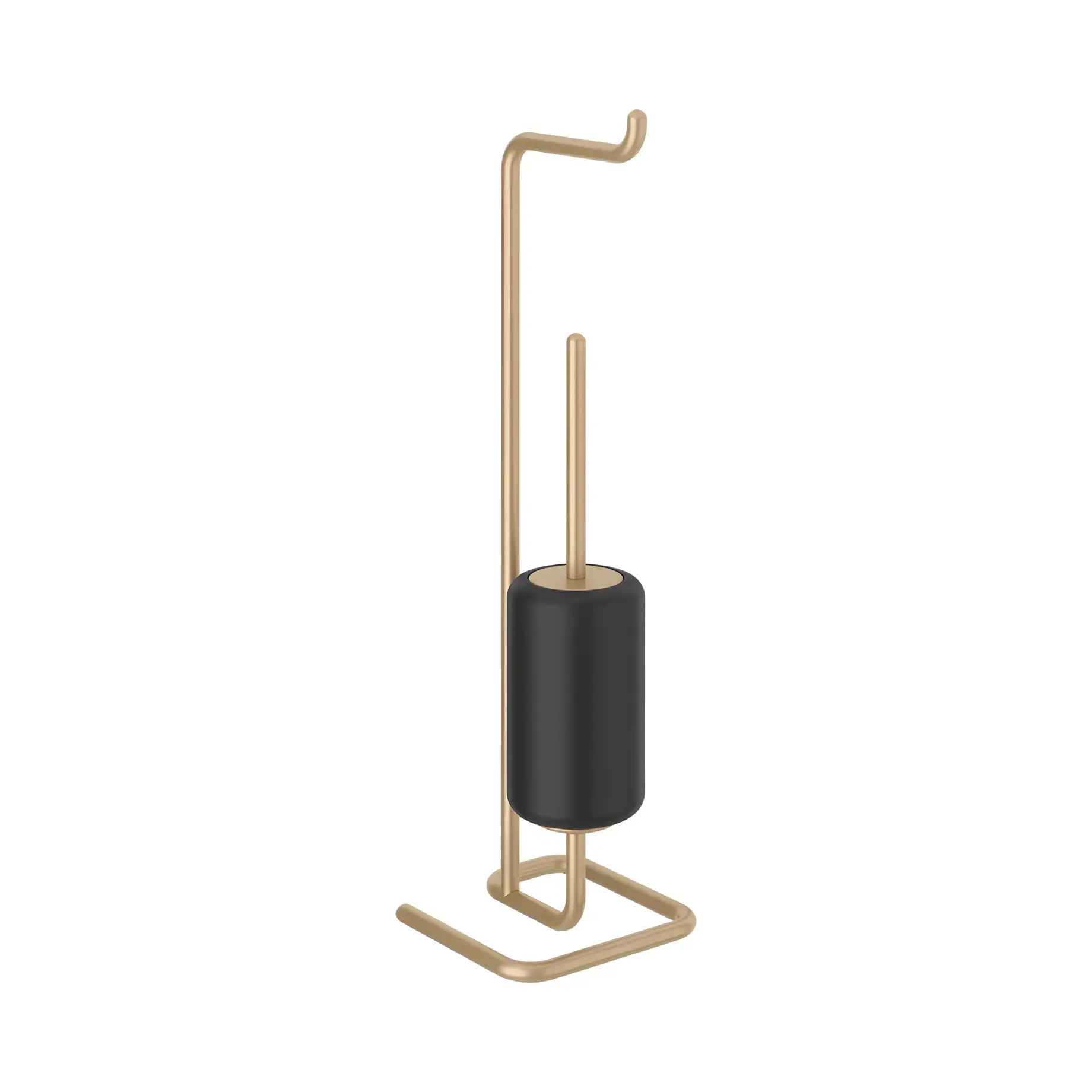 Стійка з йоржиком та тримачем паперу Goccia Виробник 38068-726 Warm Bronze Br. PVD — вид спереду