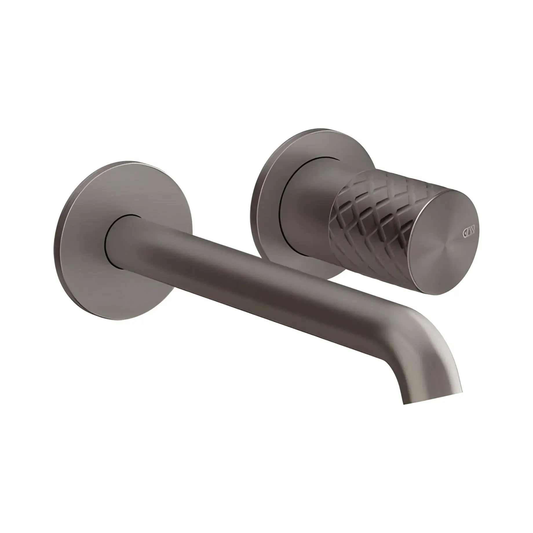 Змішувач для раковини Habito Intreccio Gessi Зовні Black Metal Brushed PVD — вид на білому тлі