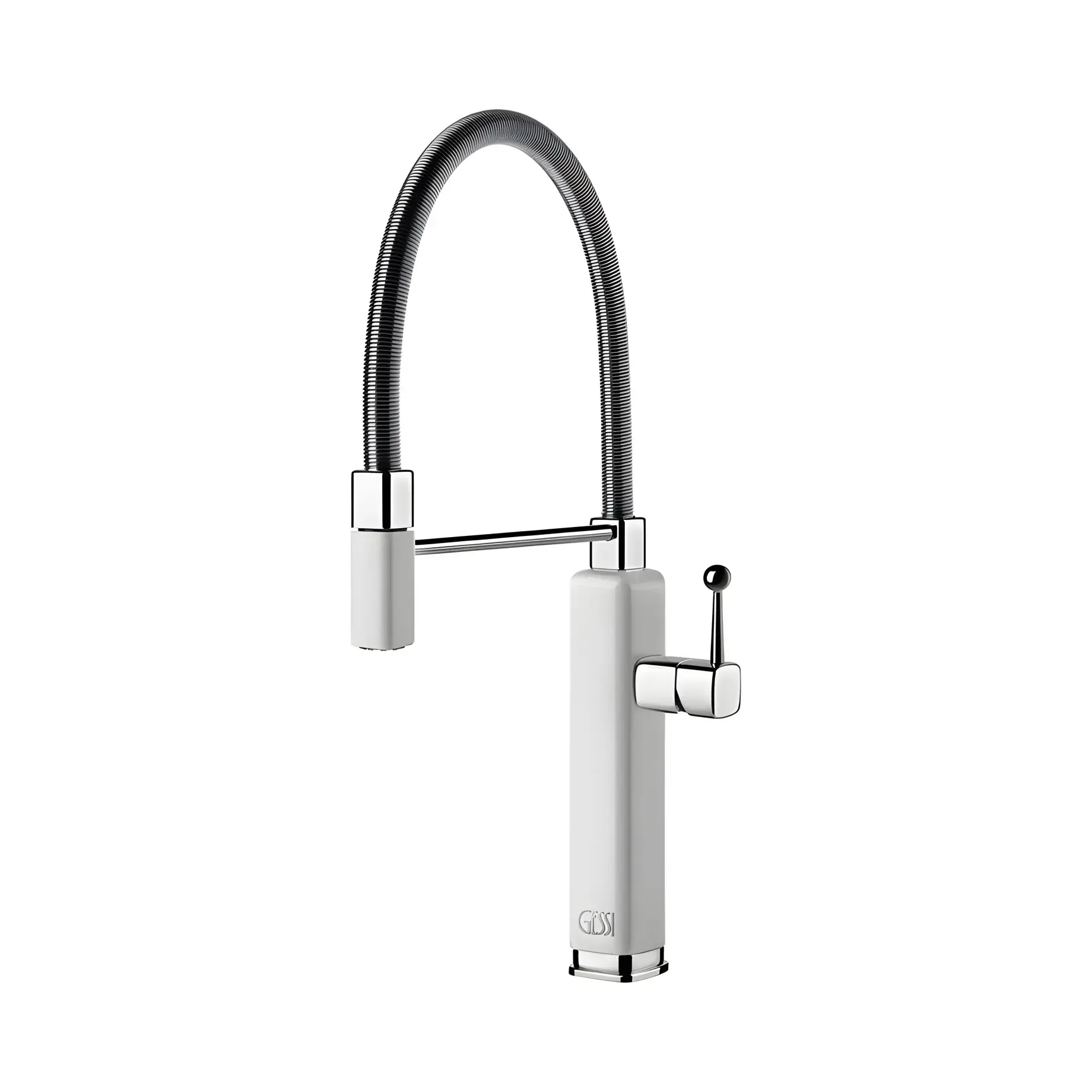 Змішувач для кухні Happy Gessi 60061-298 White XL — вид на білому тлі