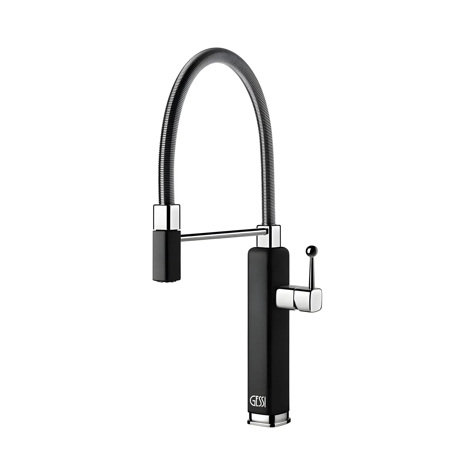 Змішувач для кухні Happy Gessi 60061-299 Black XL — вид на білому тлі