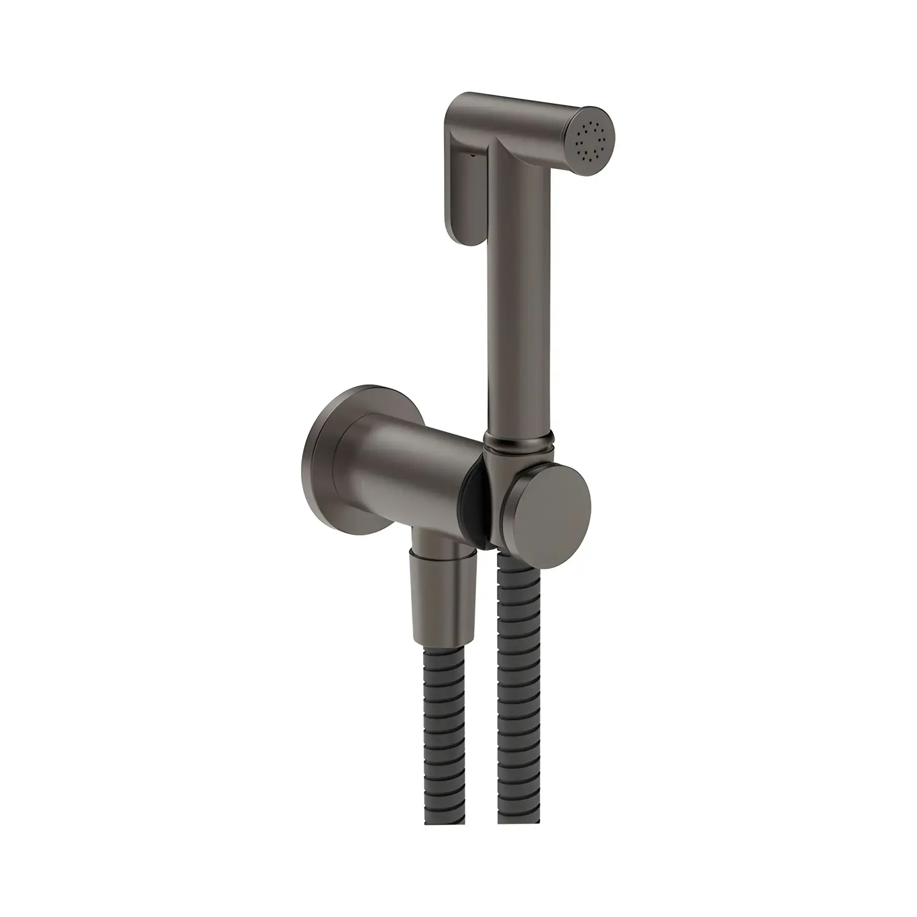 Гігієнічний душ Gessi Origini Gessi 14331-707 Black Metal Brushed PVD — вид на білому тлі