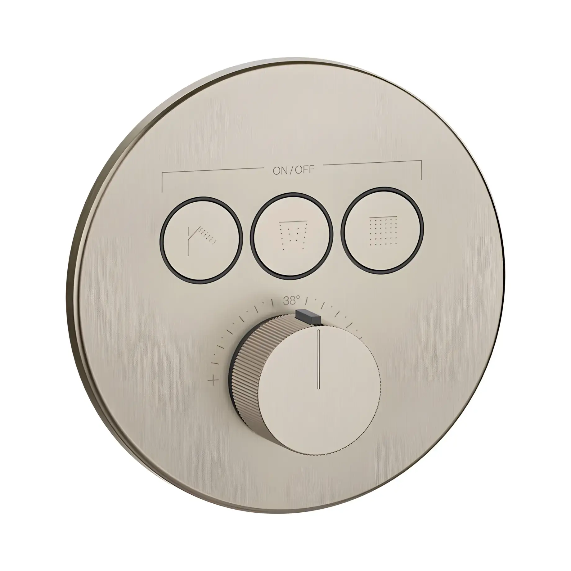 Змішувач для душу Hi-fi Виробник 38716-149 Finox Brushed Nickel — вид спереду