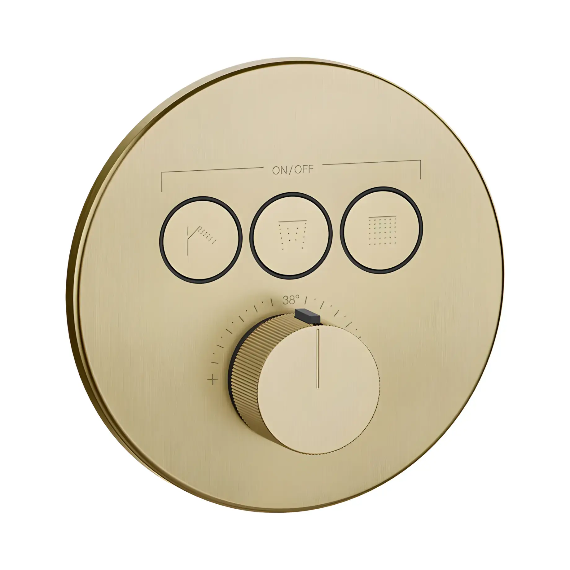 Змішувач для душу Hi-fi Виробник 38716-727 Brass Brushed PVD — вид спереду