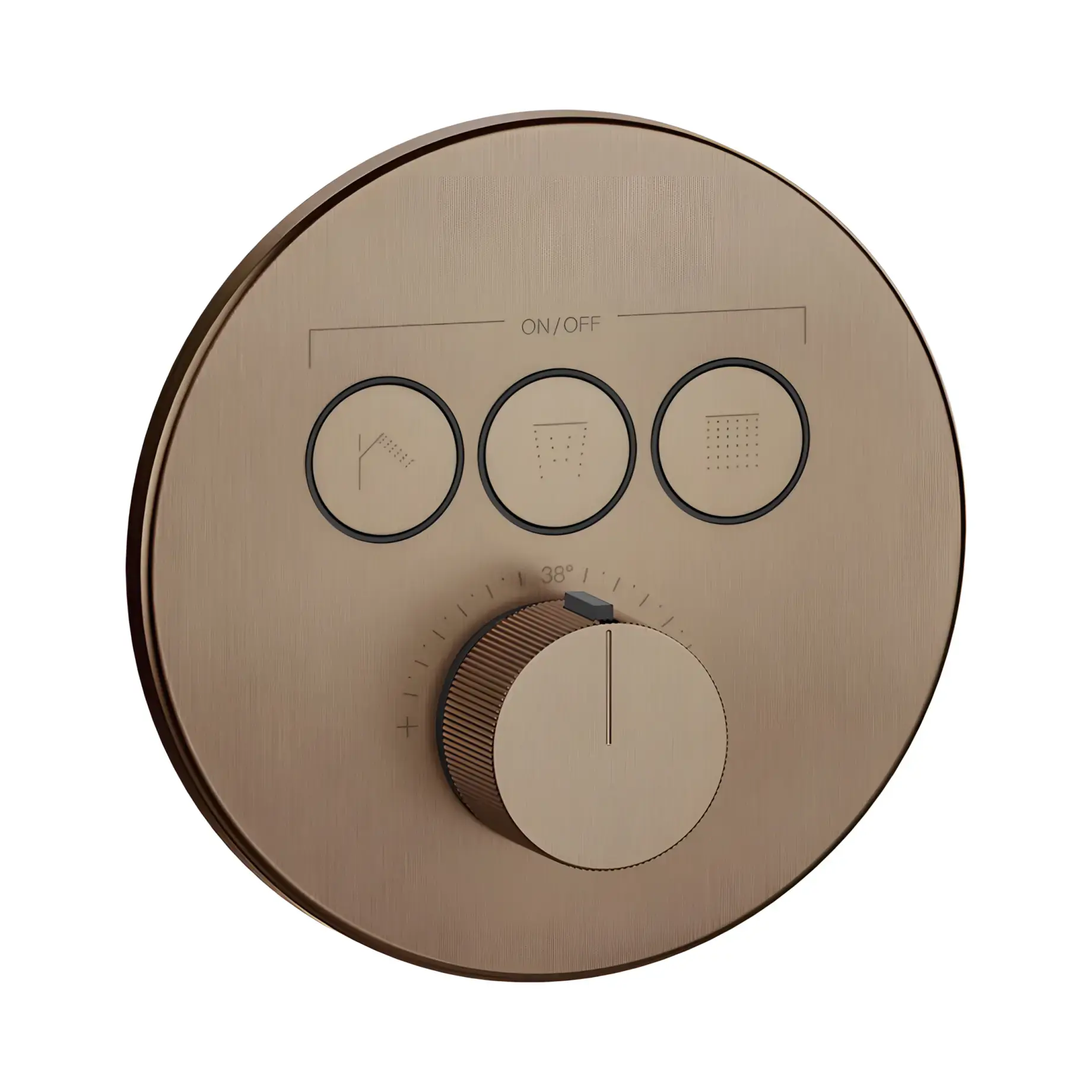 Змішувач для душу Hi-fi Виробник 38716-761 Coffee Bronze Brushed PVD — вид спереду