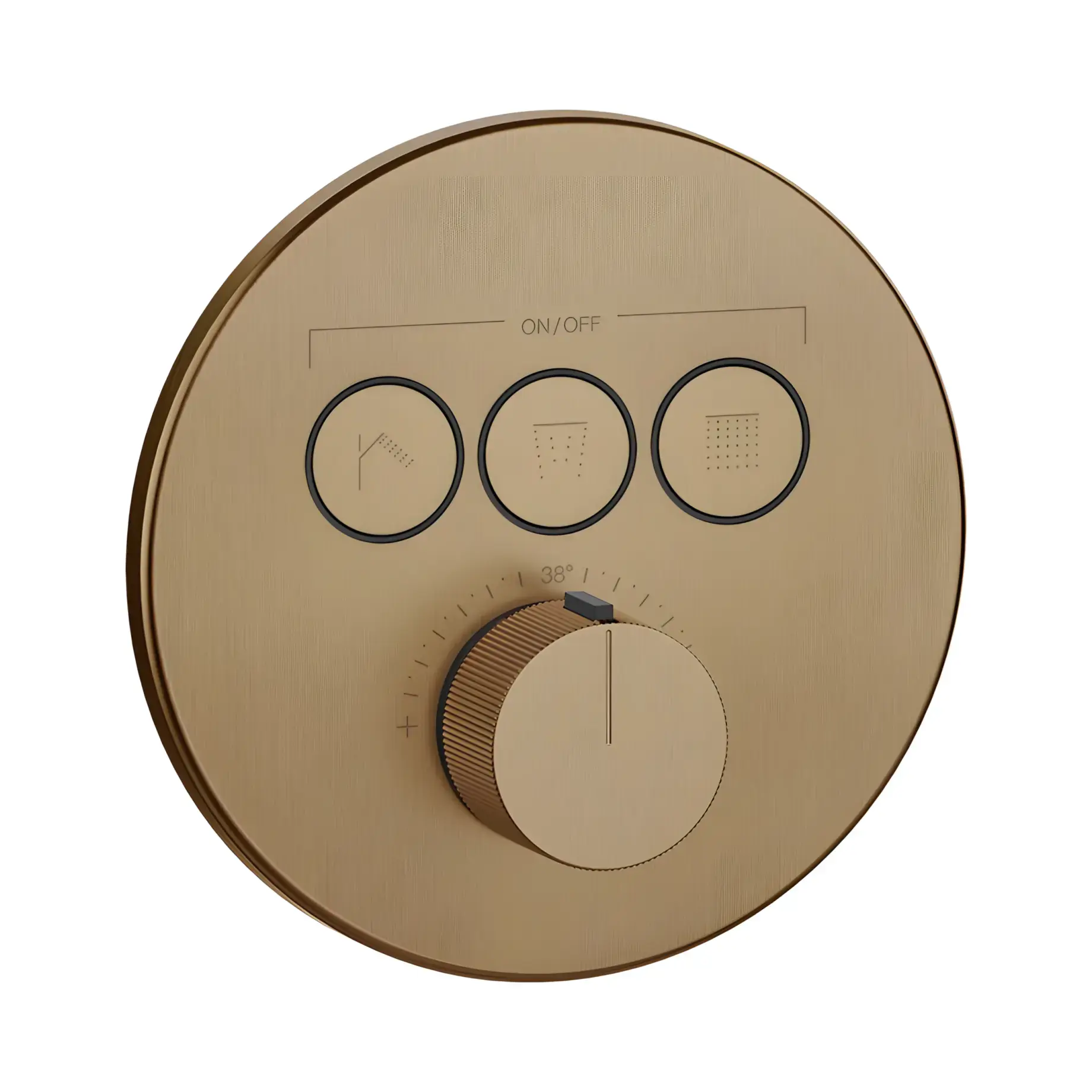 Змішувач для душу Hi-fi Виробник 38716-791 Deep Bronze Brushed PVD — вид спереду