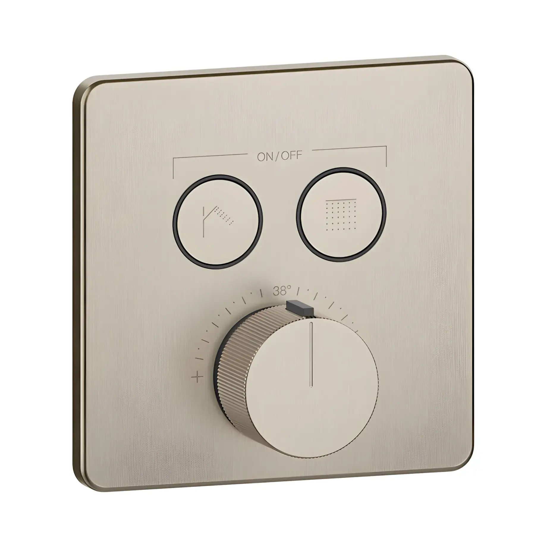 Змішувач для душу Hi-fi Виробник 38718-149 Finox Brushed Nickel — вид спереду