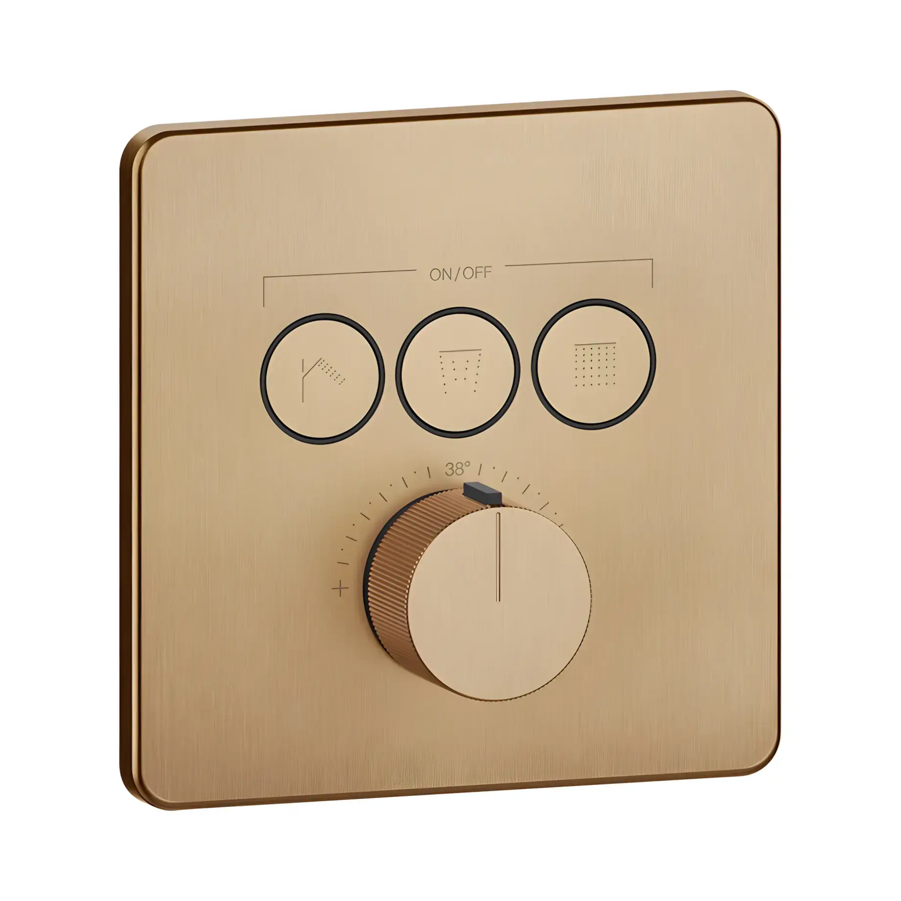Змішувач для душу Hi-fi Виробник 38719-726 Warm Bronze Br. PVD — вид спереду
