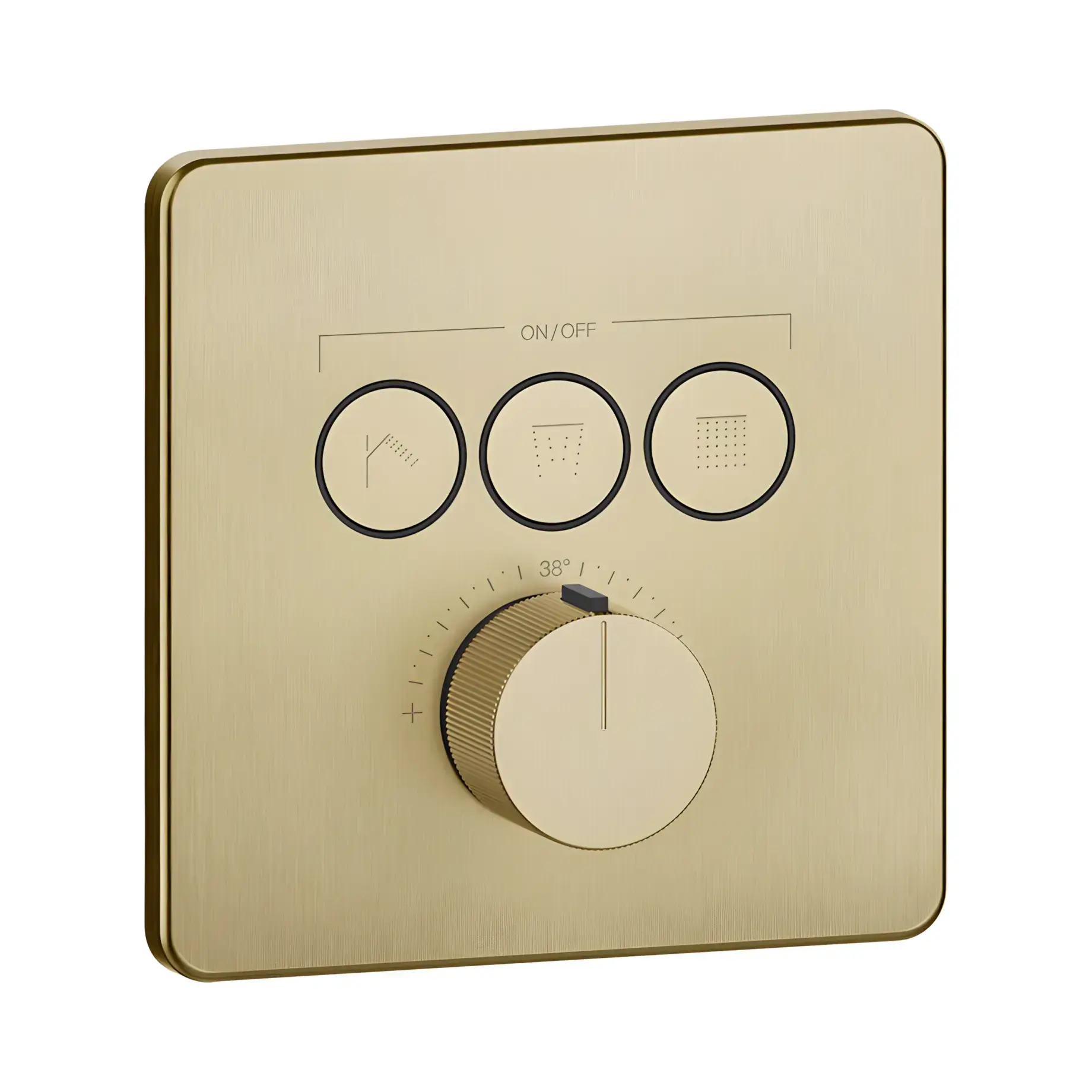 Змішувач для душу Hi-fi Виробник 38719-727 Brass Brushed PVD — вид спереду