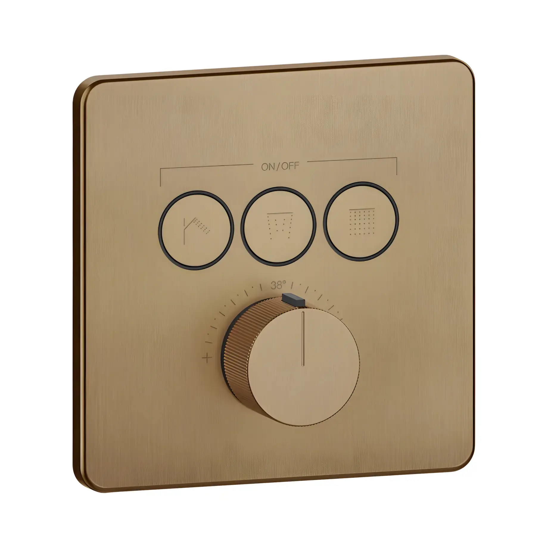 Змішувач для душу Hi-fi Виробник 38719-791 Deep Bronze Brushed PVD — вид спереду