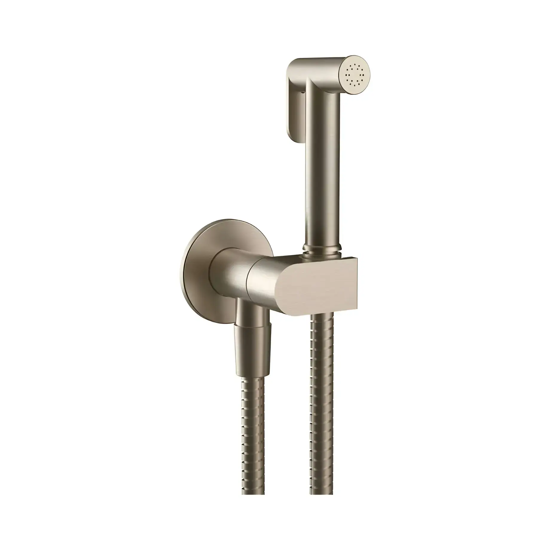 Гігієнічний душ Gessi Origini Gessi 45126-149 Finox Brushed Nickel — вид на білому тлі