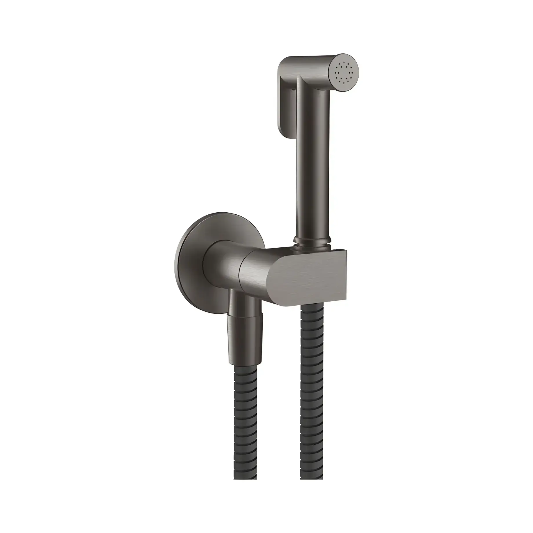 Гігієнічний душ Gessi Origini Gessi 45126-707 Black Metal Brushed PVD — вид на білому тлі