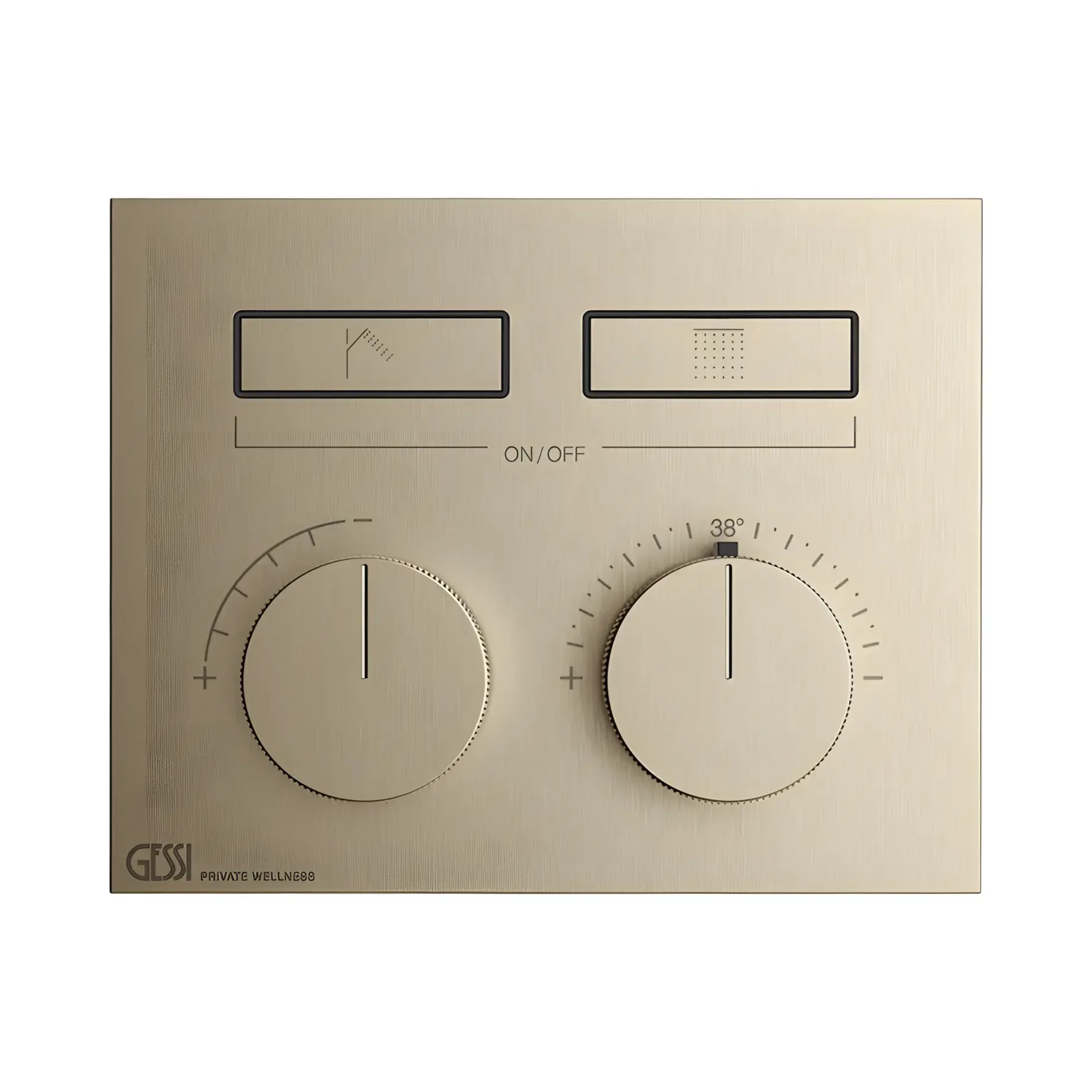 Змішувач для душу Hi-fi Виробник 63004-149 Finox Brushed Nickel — вид спереду