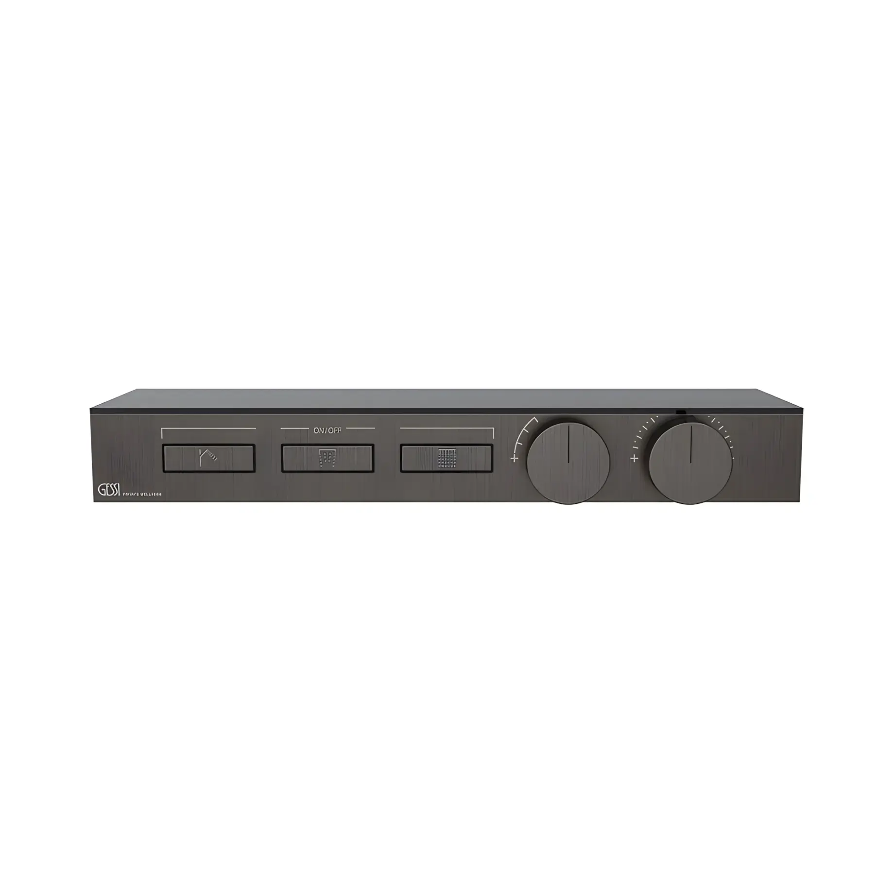 Змішувач для душу Hi-fi Виробник 63024-707 BLACK METAL BR. PVD — вид спереду