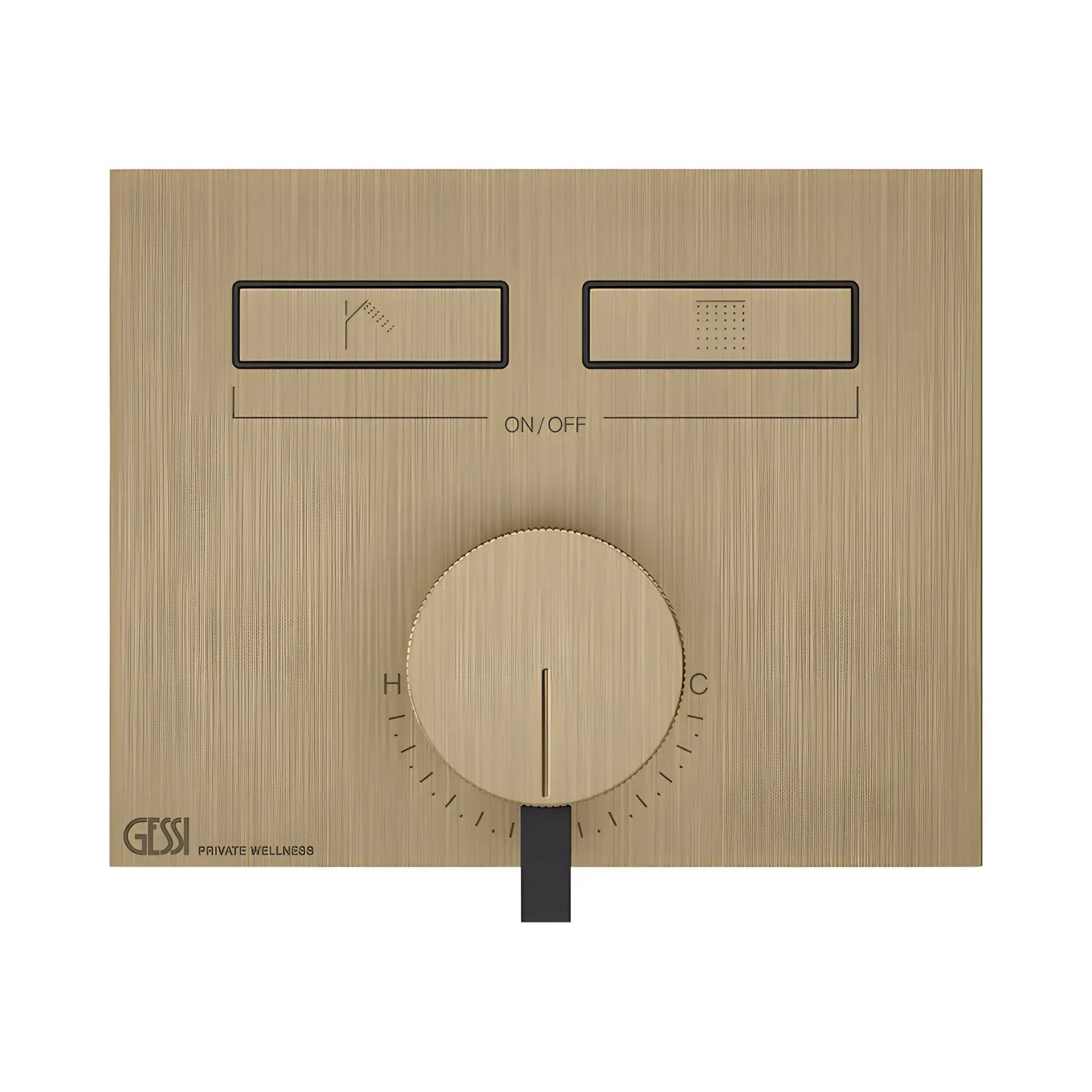 Змішувач для душу Hi-fi Виробник 63079-726 Warm Bronze Br. PVD — вид спереду