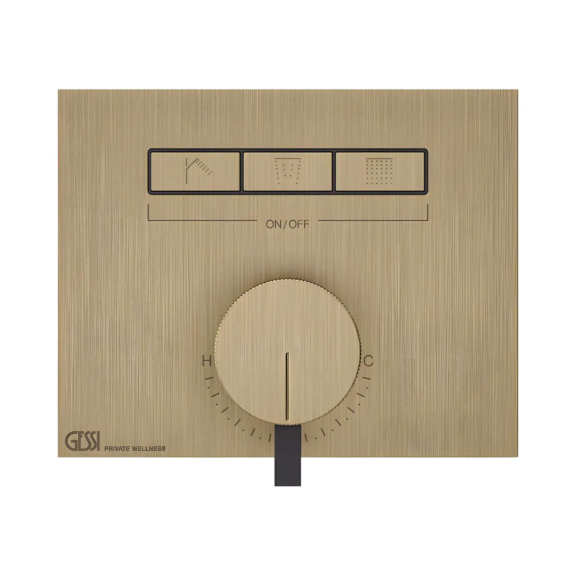Змішувач для душу Hi-fi Виробник 63081-726 Warm Bronze Br. PVD — вид спереду