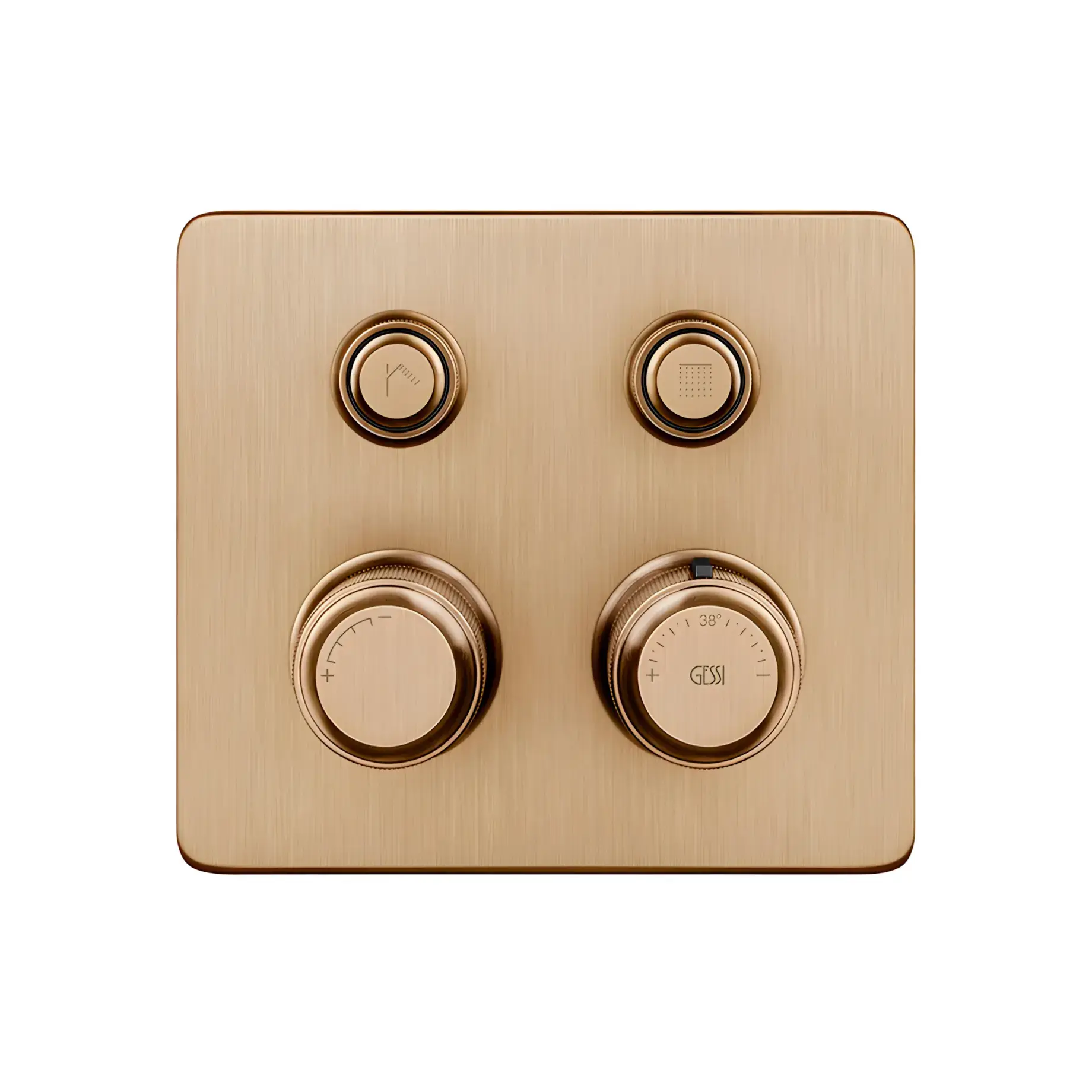 Змішувач для душу Hi-fi Виробник 65232-726 Warm Bronze Br. PVD — вид спереду