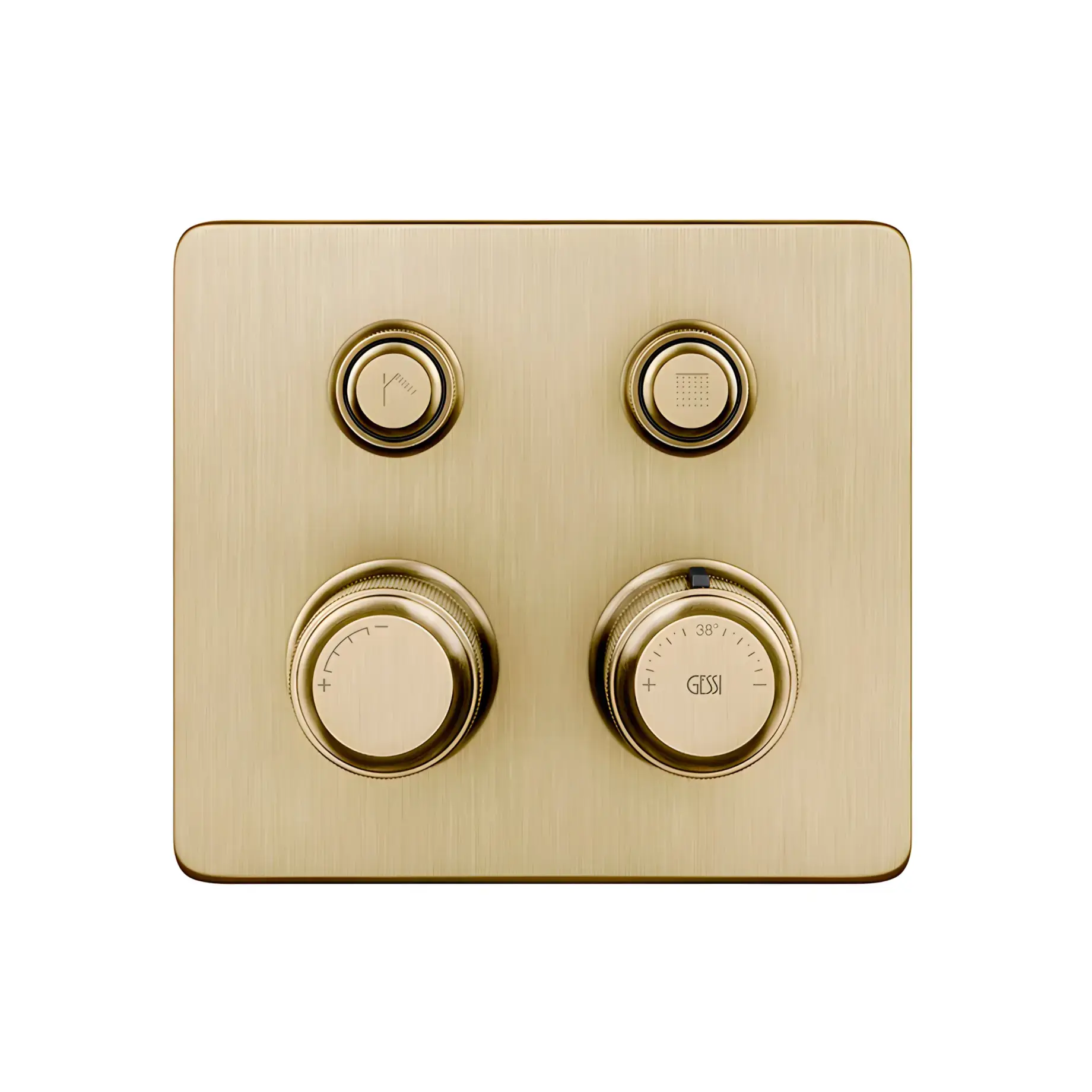Змішувач для душу Hi-fi Виробник 65232-727 Brass Brushed PVD — вид спереду