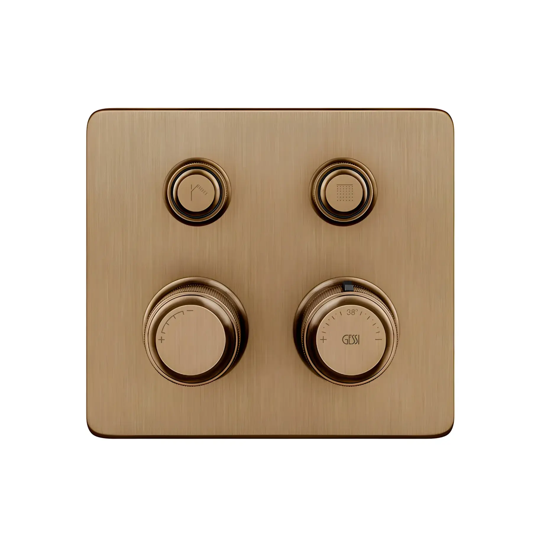 Змішувач для душу Hi-fi Виробник 65232-791 Deep Bronze Brushed PVD — вид спереду